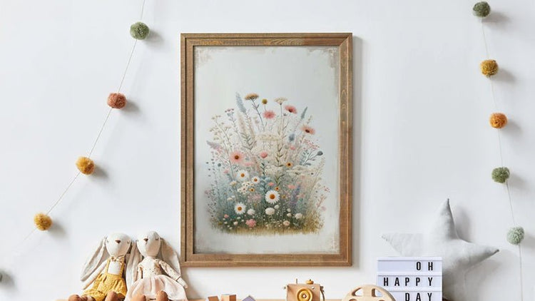 Floral Nursery Wall Art - WildfieldPrints