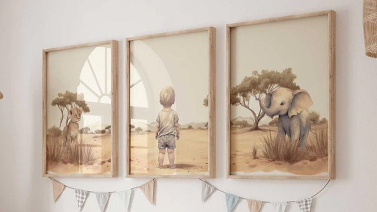 Safari Animal Nursery Prints - WildfieldPrints