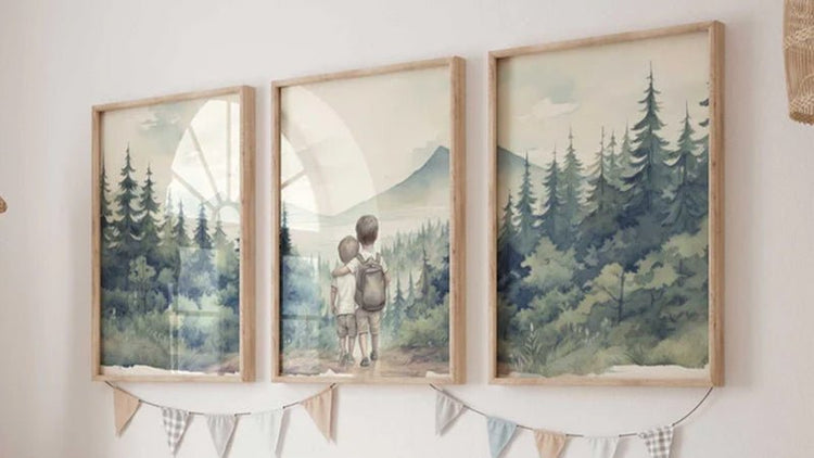 Sibling Wall Art Kids - WildfieldPrints