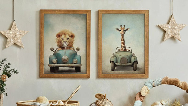 Vehicle Nursery Wall Decor - WildfieldPrints