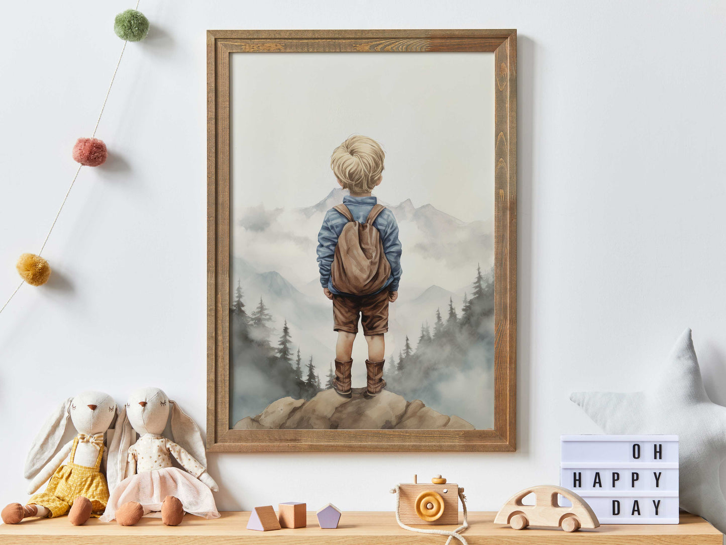 Mountain Wall Art – Adventure Boys Room Decor