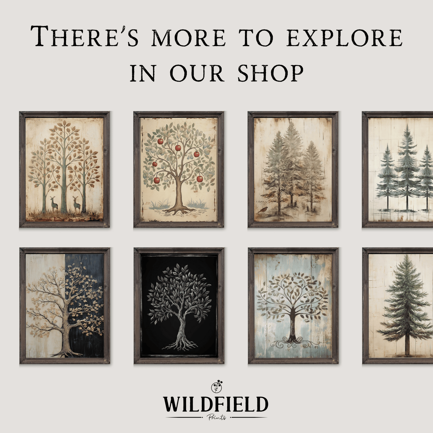 Spruce Tree Wall Art – Woodland Christmas Print