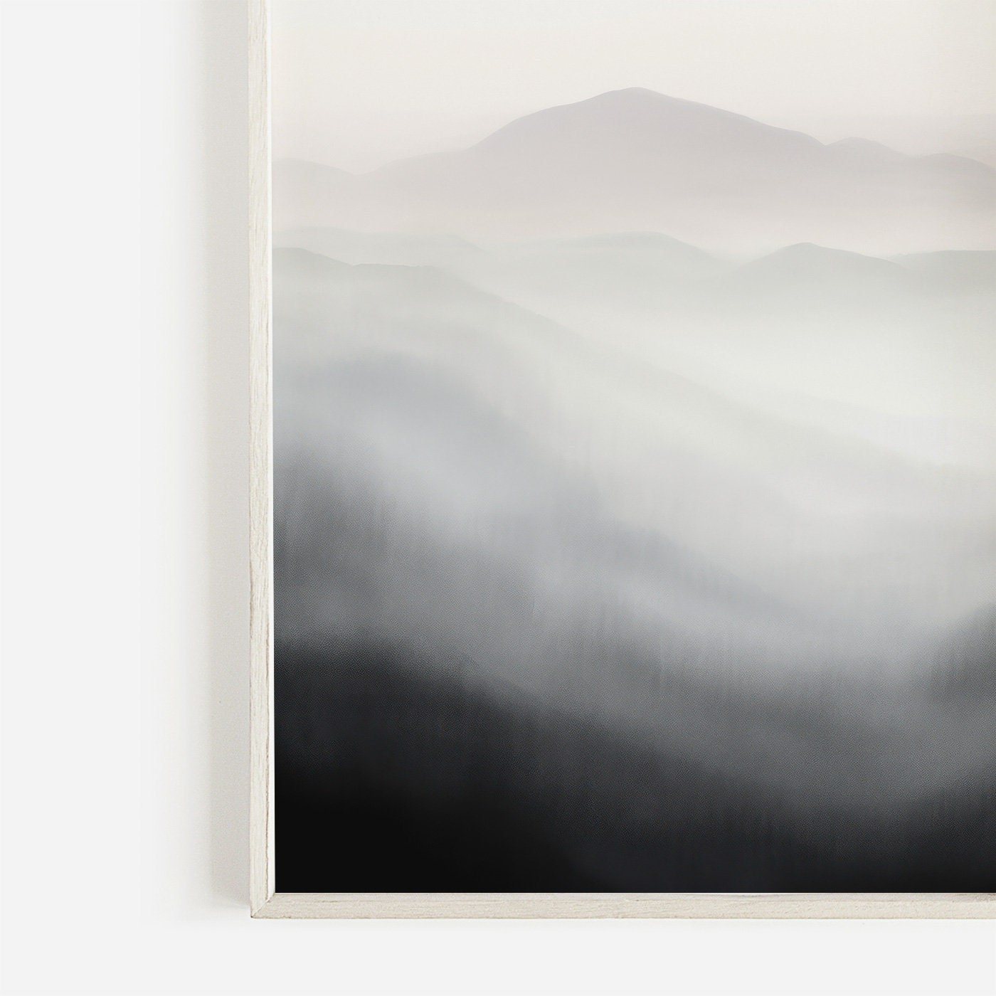 Abstract Mountain Art, Watercolor Landscape Print, Minimalist Nature Decor - WildfieldPrints