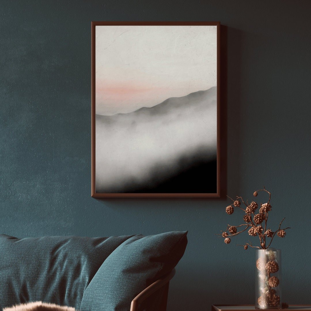 Abstract Watercolor Prints, Nature Landscape Art, Tranquil Home Decor - WildfieldPrints