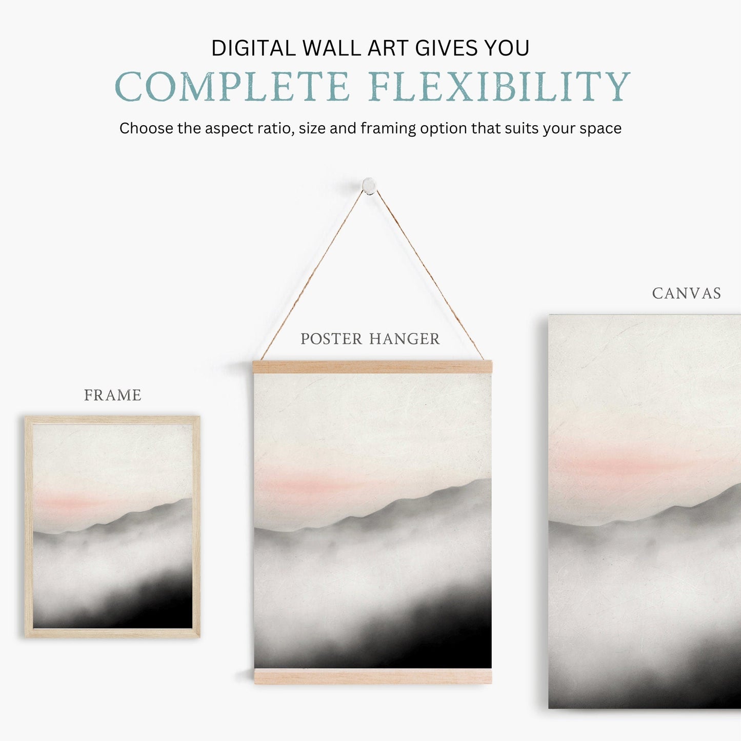 Abstract Watercolor Prints, Nature Landscape Art, Tranquil Home Decor - WildfieldPrints