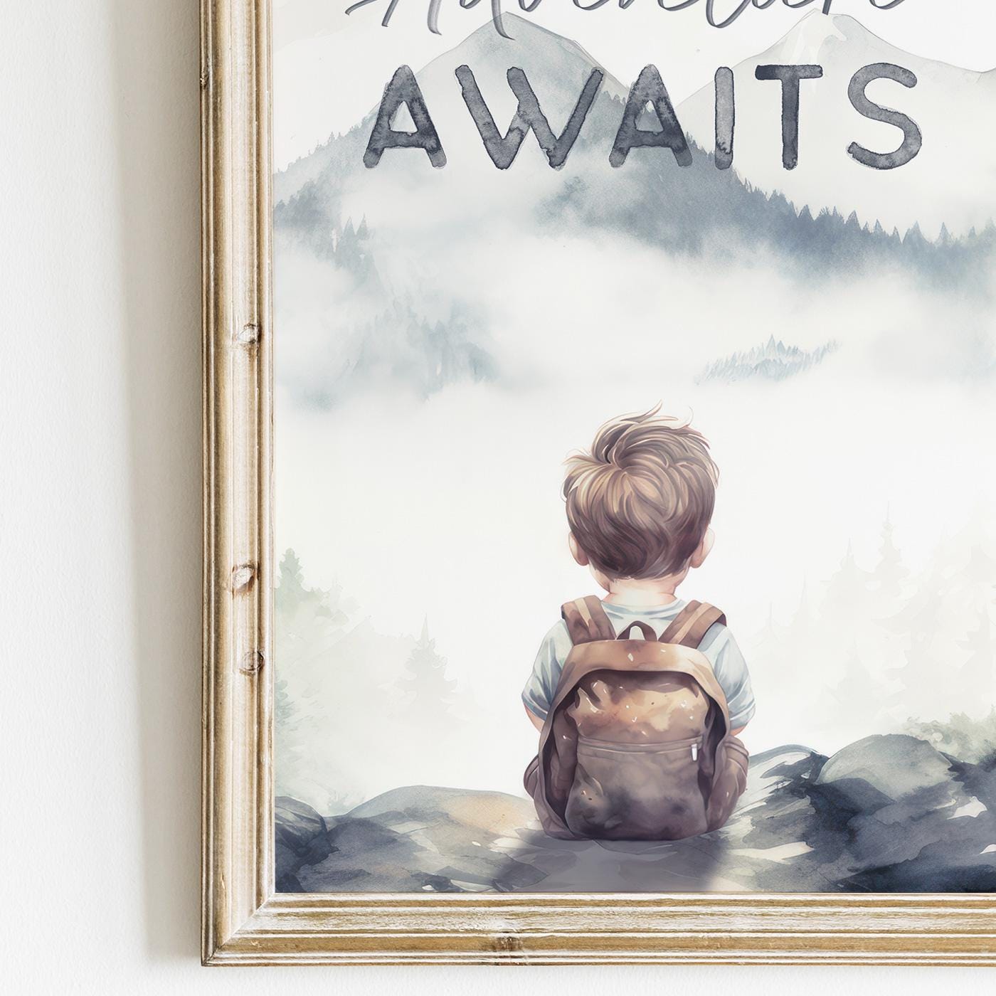 Adventure Awaits Nursery Prints, Woodland Animal Decor, Triptych Art - WildfieldPrints