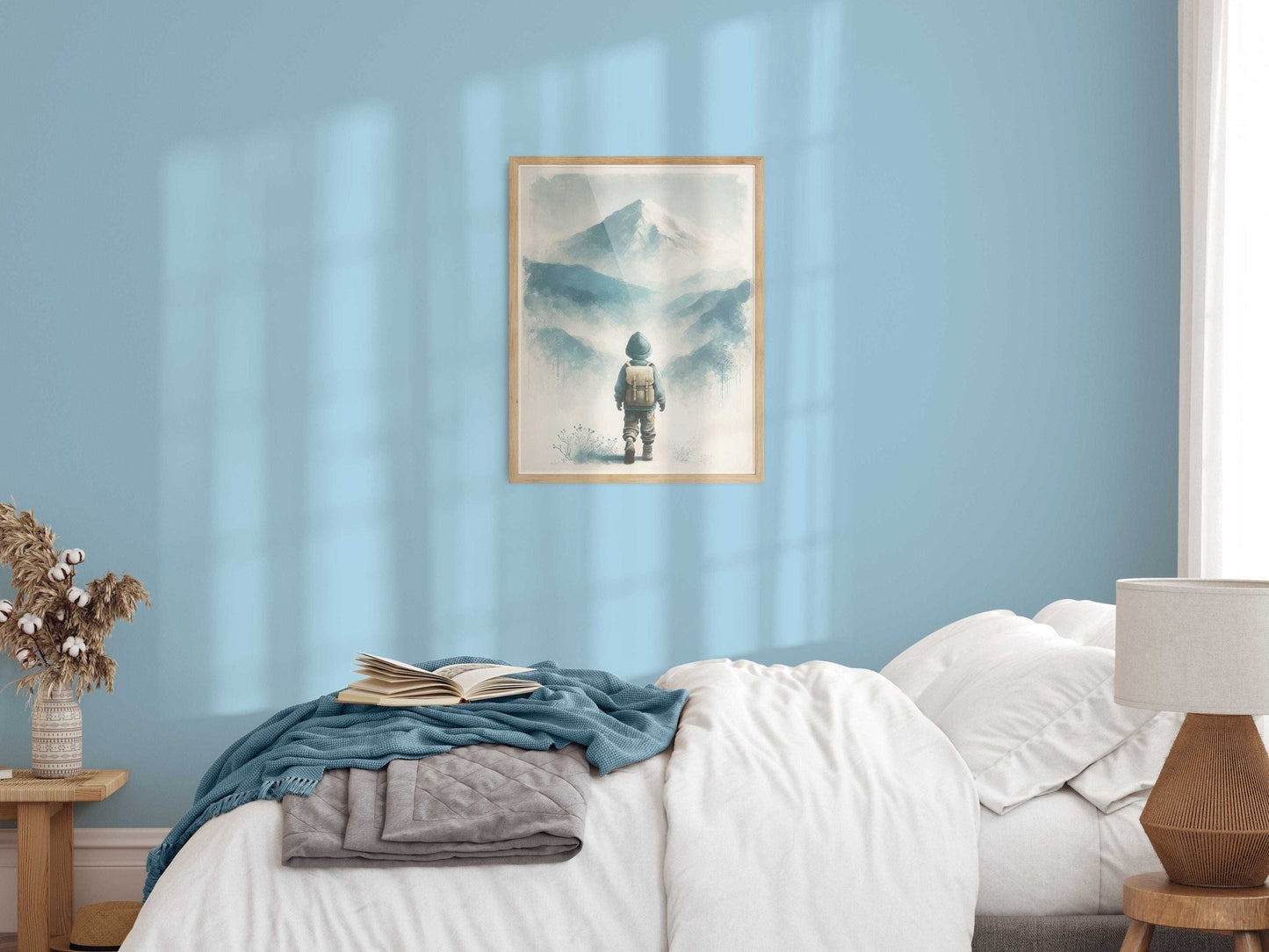 Adventure Boy Nursery Art, Mountain Wall Decor, Hiking Print for Boys - WildfieldPrints