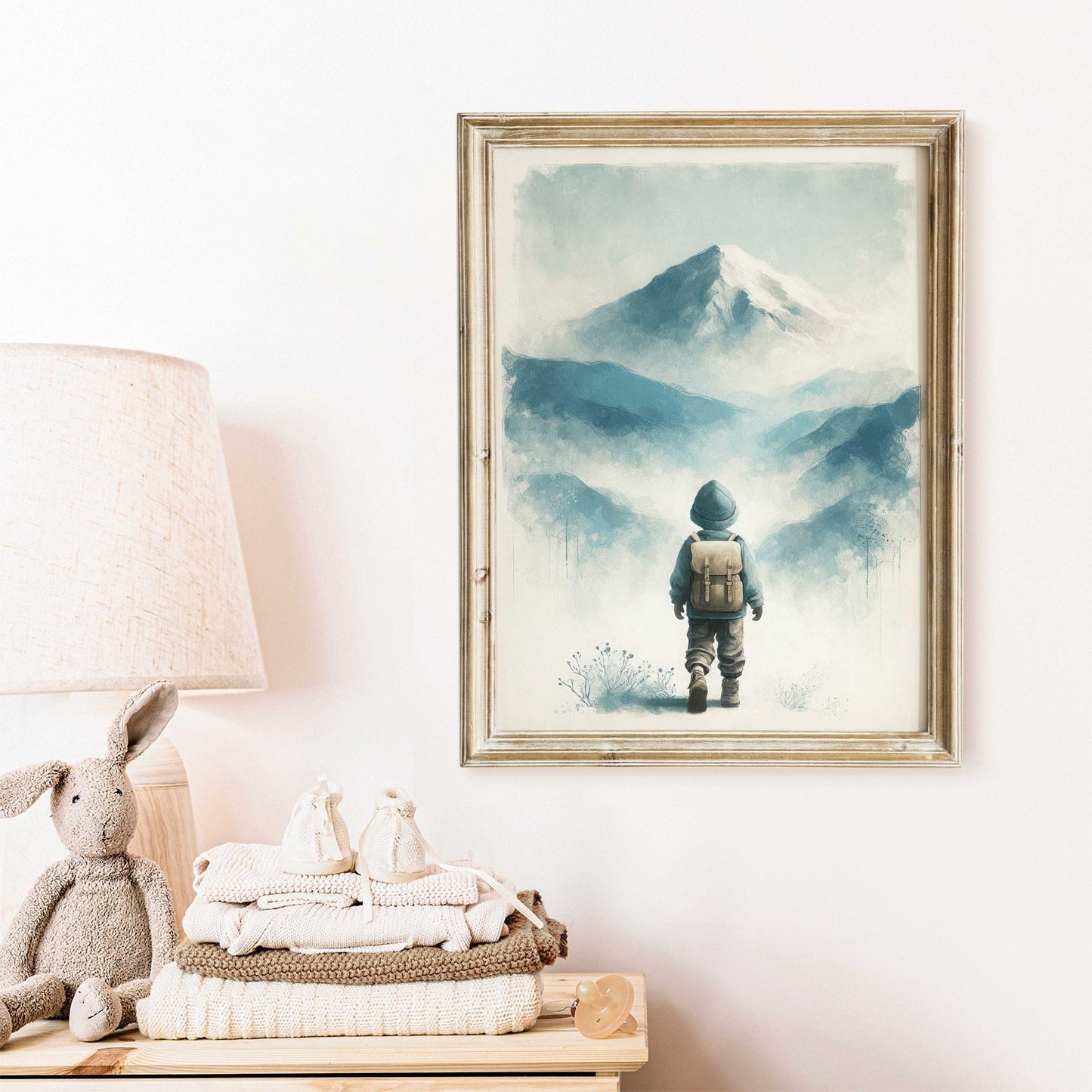 Adventure Boy Nursery Art, Mountain Wall Decor, Hiking Print for Boys - WildfieldPrints