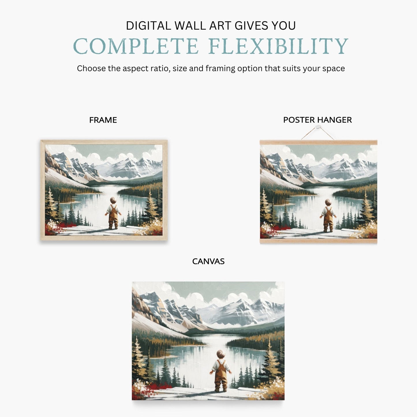 Adventure Boy Toddler Decor, Vintage Mountain Wall Art for Kids - WildfieldPrints