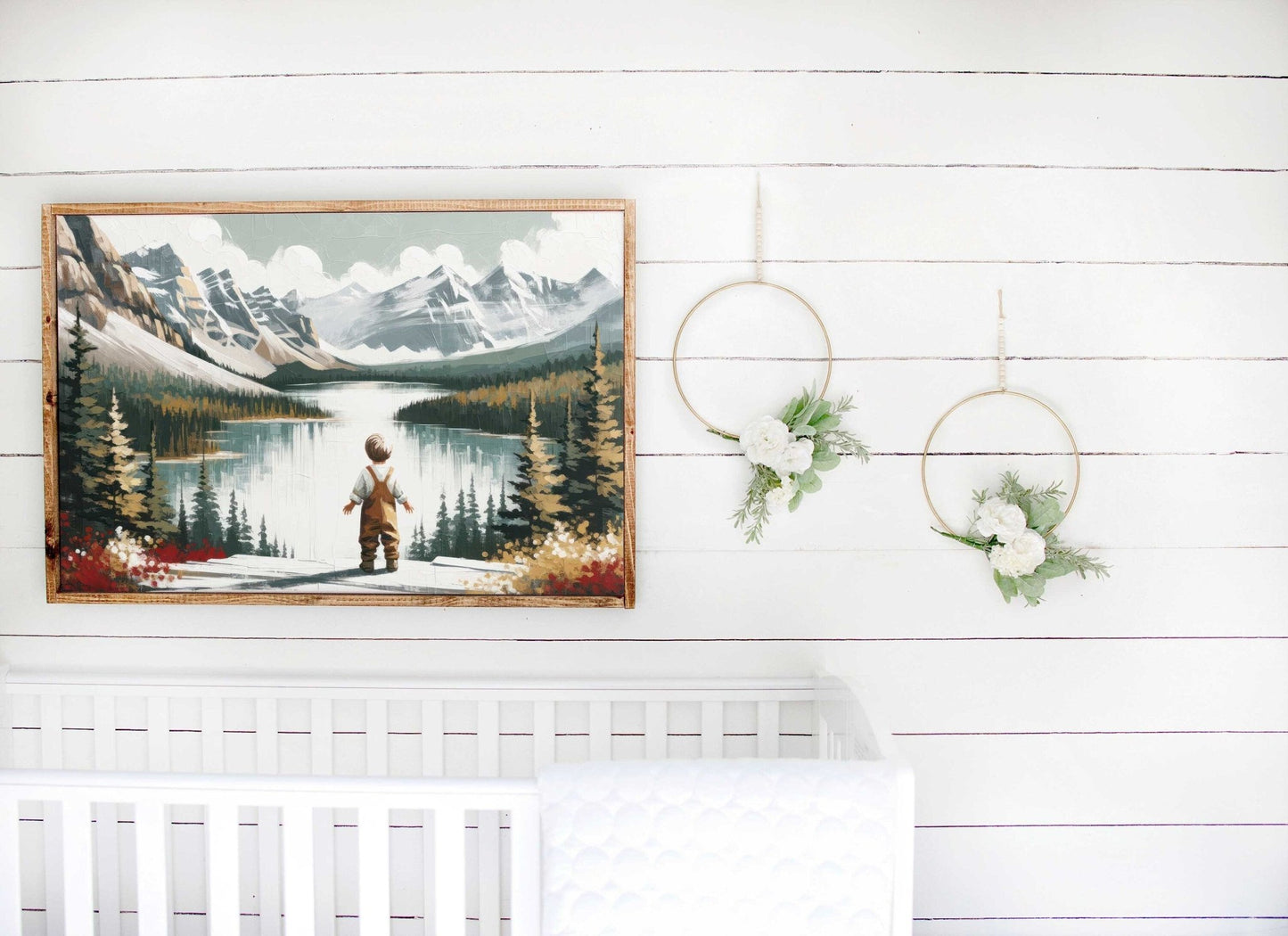 Adventure Boy Toddler Decor, Vintage Mountain Wall Art for Kids - WildfieldPrints