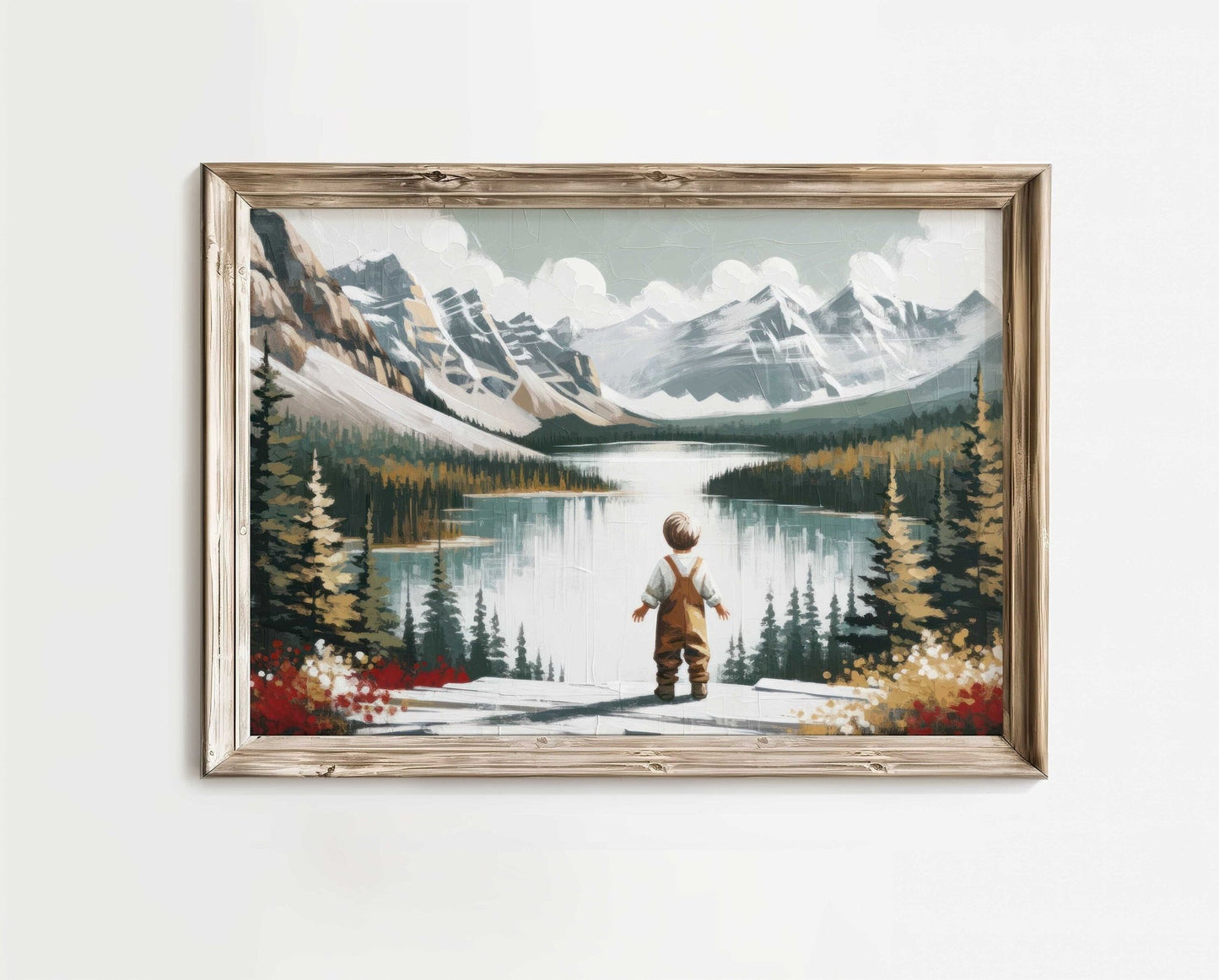 Adventure Boy Toddler Decor, Vintage Mountain Wall Art for Kids - WildfieldPrints