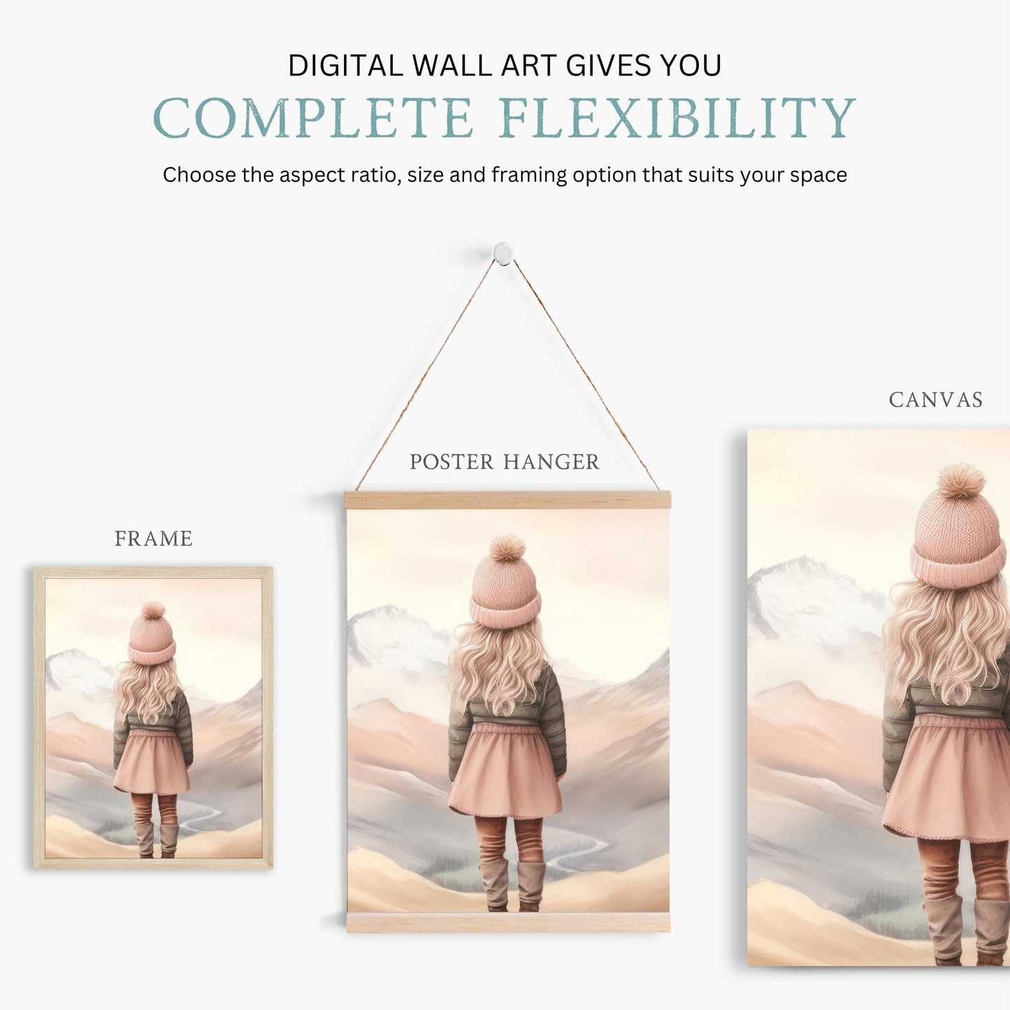 Adventure Decor Girls Room, Mountain Nursery Prints, Cute Wall Art - WildfieldPrints