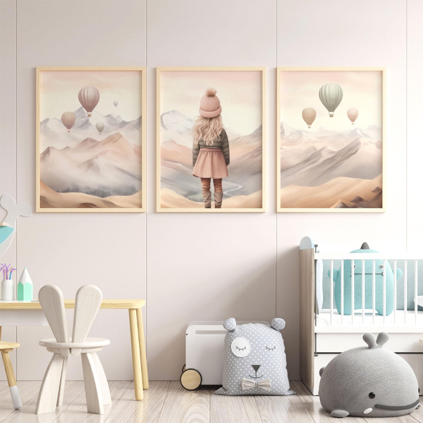 Adventure Decor Girls Room, Mountain Nursery Prints, Cute Wall Art - WildfieldPrints