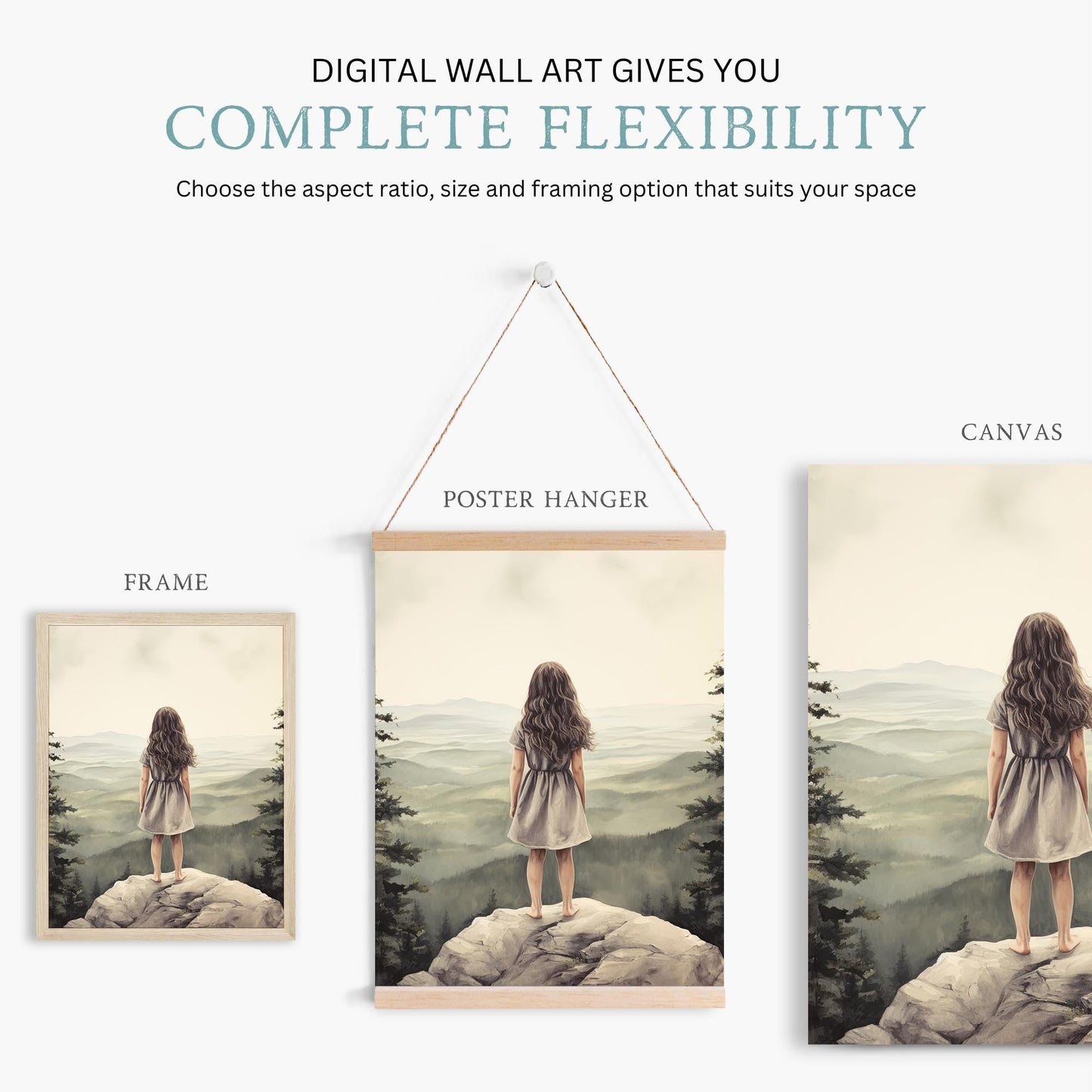 Adventure Girl Decor, Nature Wall Art, Vintage Nursery Accent - WildfieldPrints