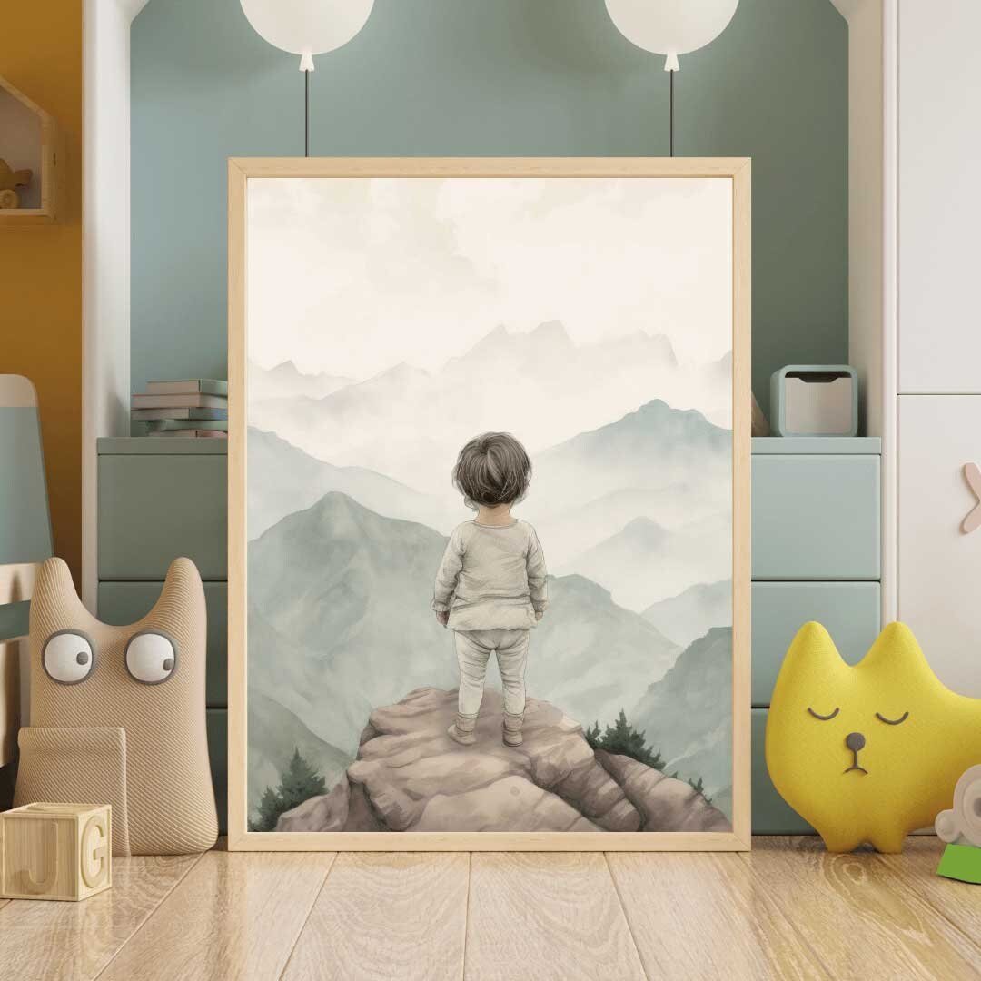 Adventure Nursery Art, Unique Wall Decor, Gender Neutral Baby Room Print - WildfieldPrints