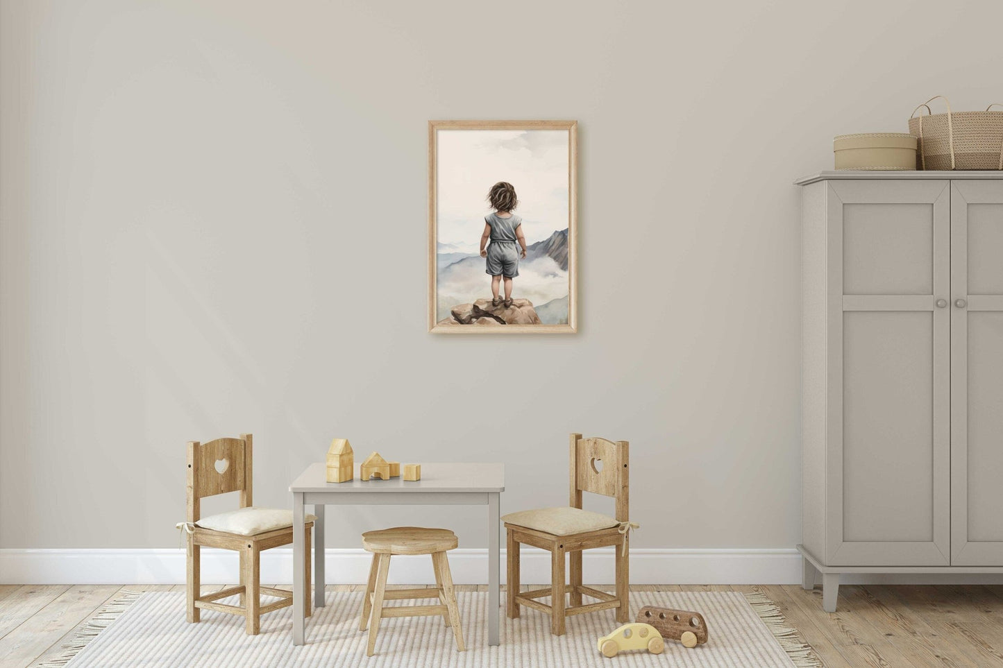 Adventure Nursery Decor, Girl's Room Wall Art, Mountain Print - WildfieldPrints