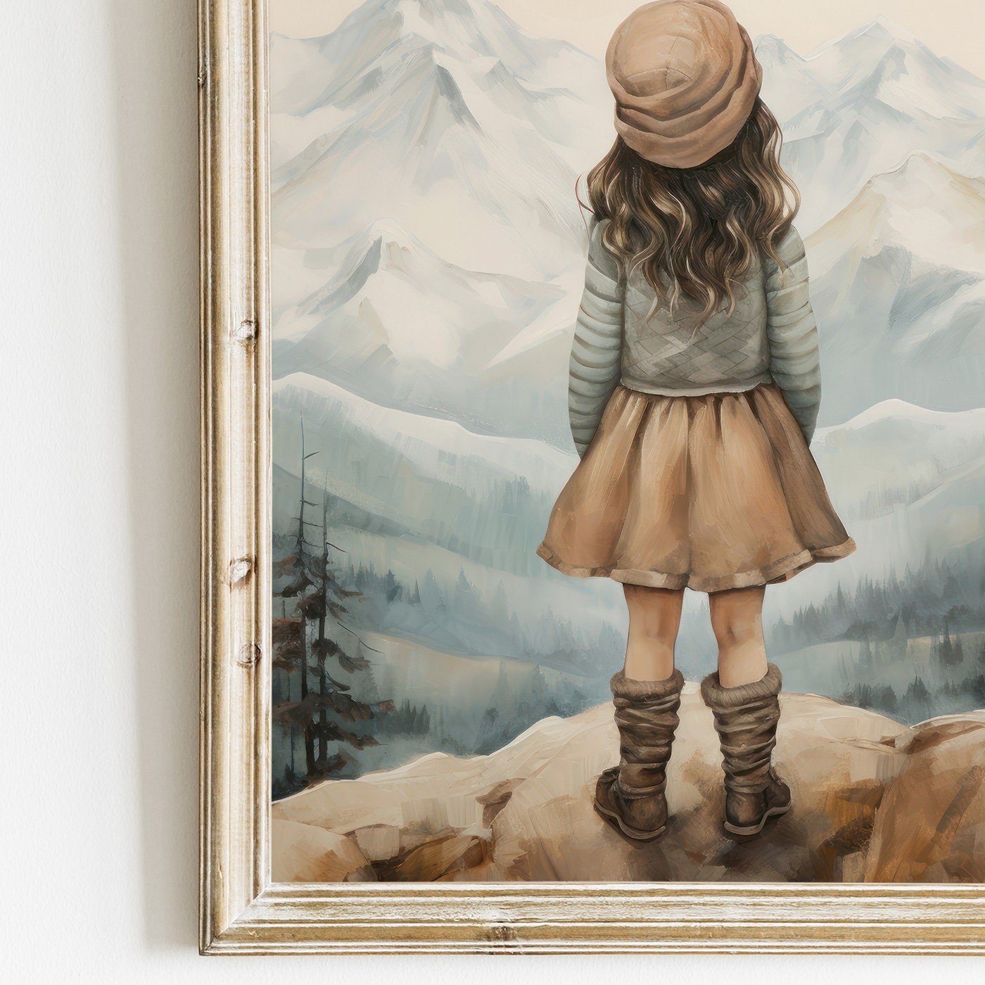 Adventure Nursery Decor, Girl's Room Wall Art, Mountain Print - WildfieldPrints