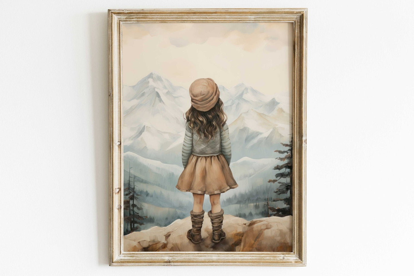 Adventure Nursery Decor, Girl's Room Wall Art, Mountain Print - WildfieldPrints