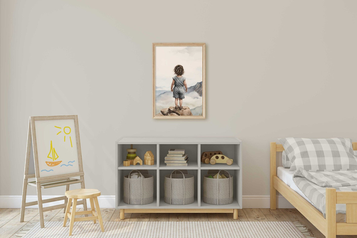 Adventure Nursery Decor, Girl's Room Wall Art, Mountain Print - WildfieldPrints