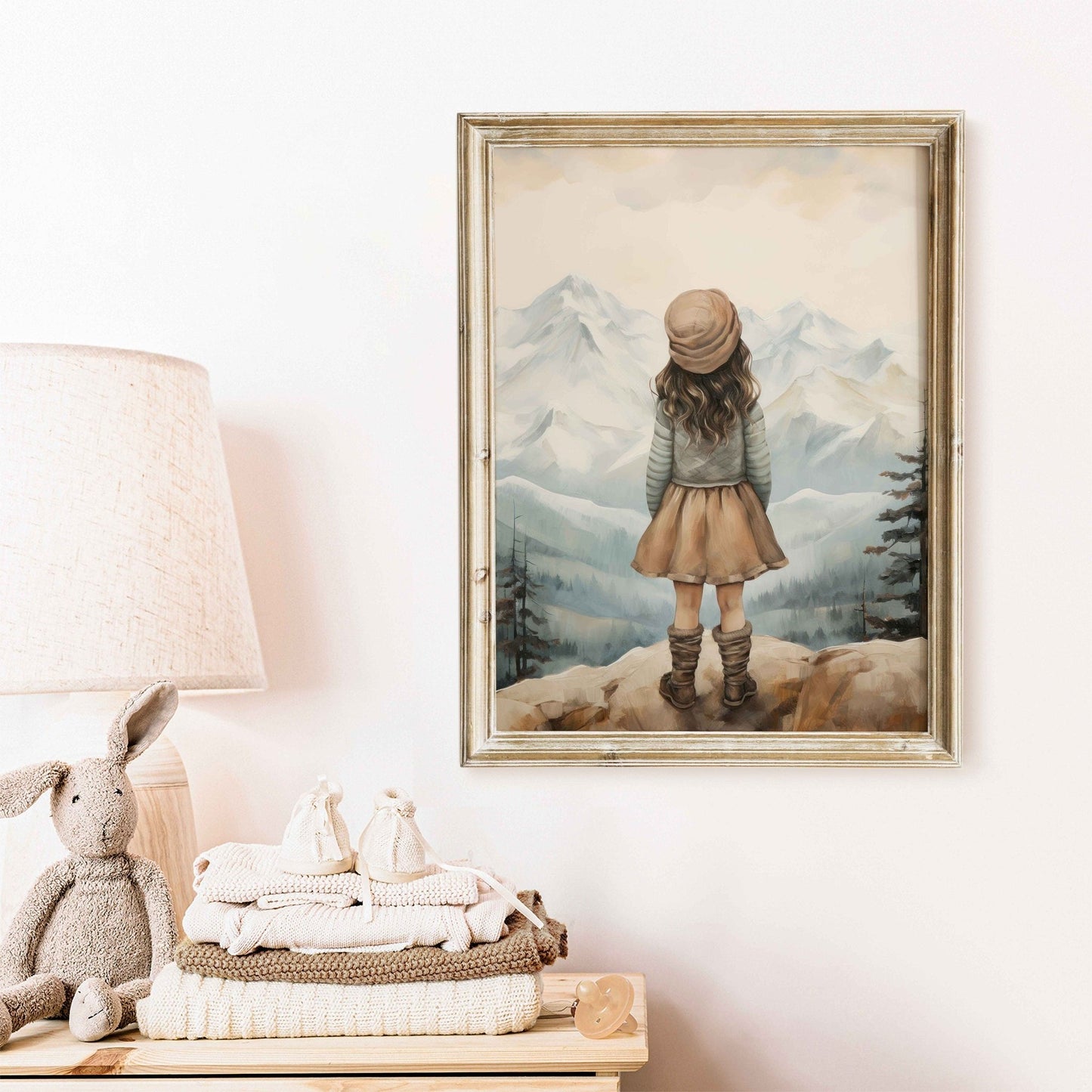 Adventure Nursery Decor, Girl's Room Wall Art, Mountain Print - WildfieldPrints