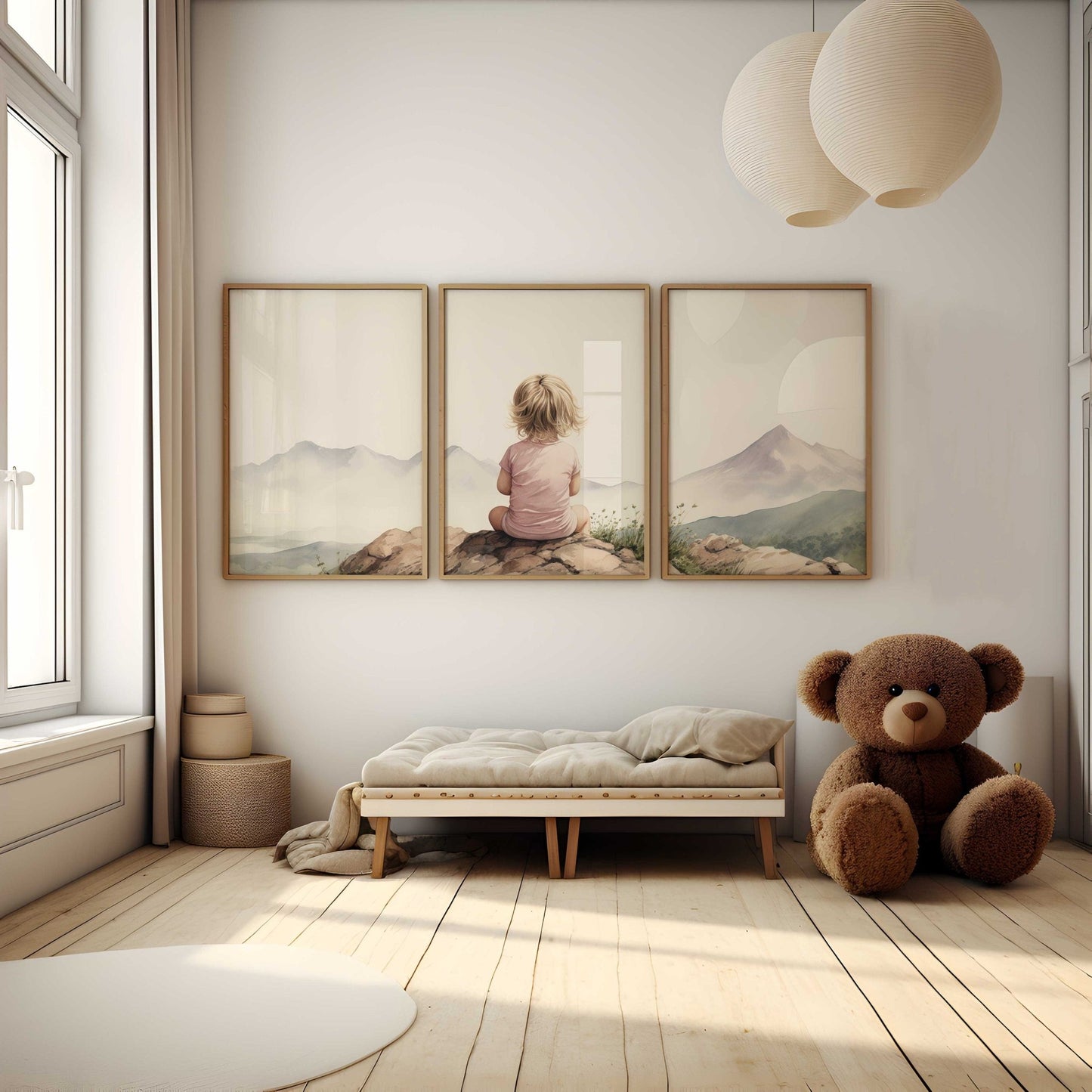 Adventure Nursery Decor, Mountain Baby Room, Hiking Wall Art - WildfieldPrints