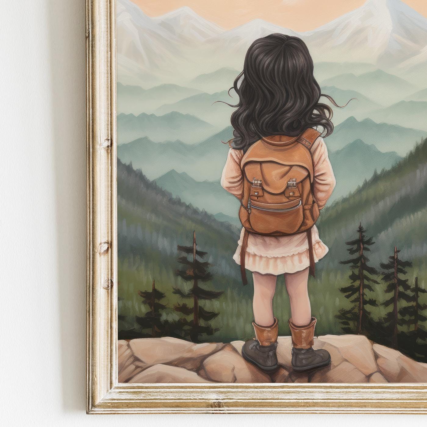 Adventure Nursery Decor, Mountain Wall Art, Toddler Girl Room Style - WildfieldPrints