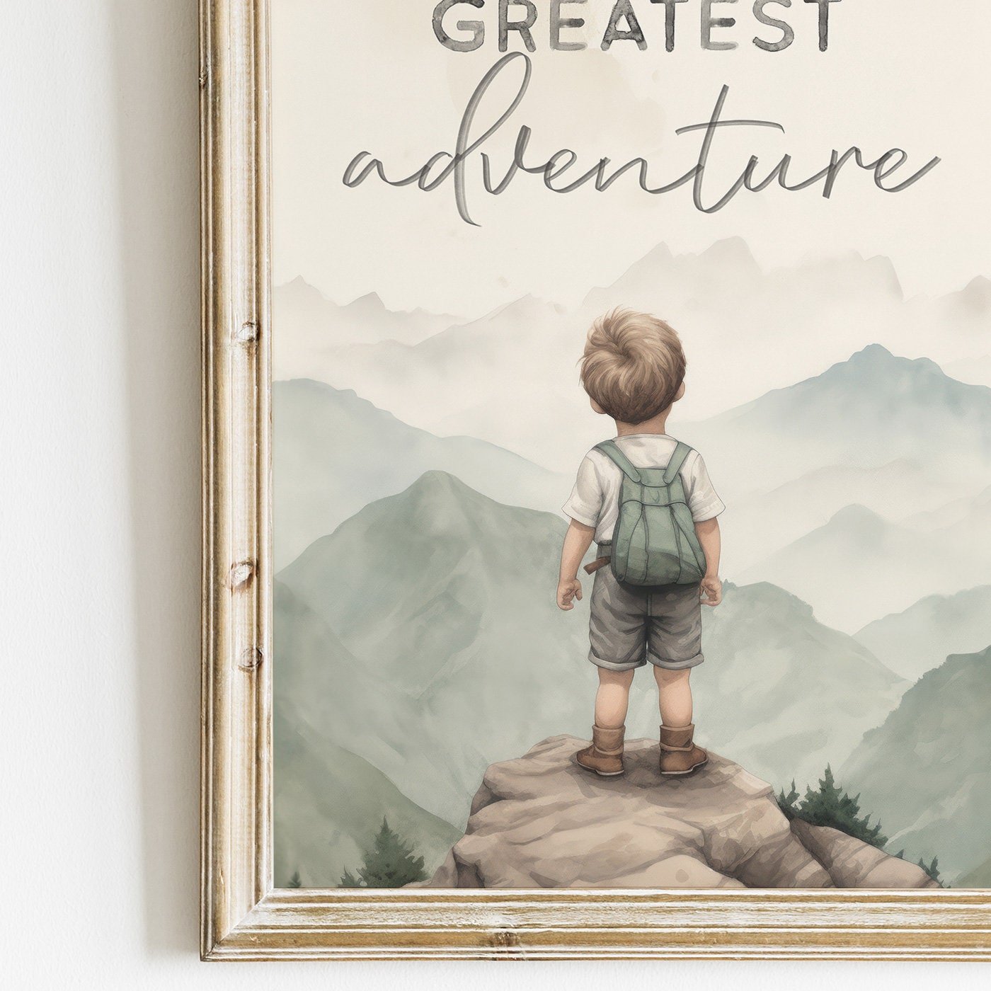 Adventure Nursery Prints, Hiking Theme Decor, Mountain Wall Art - WildfieldPrints