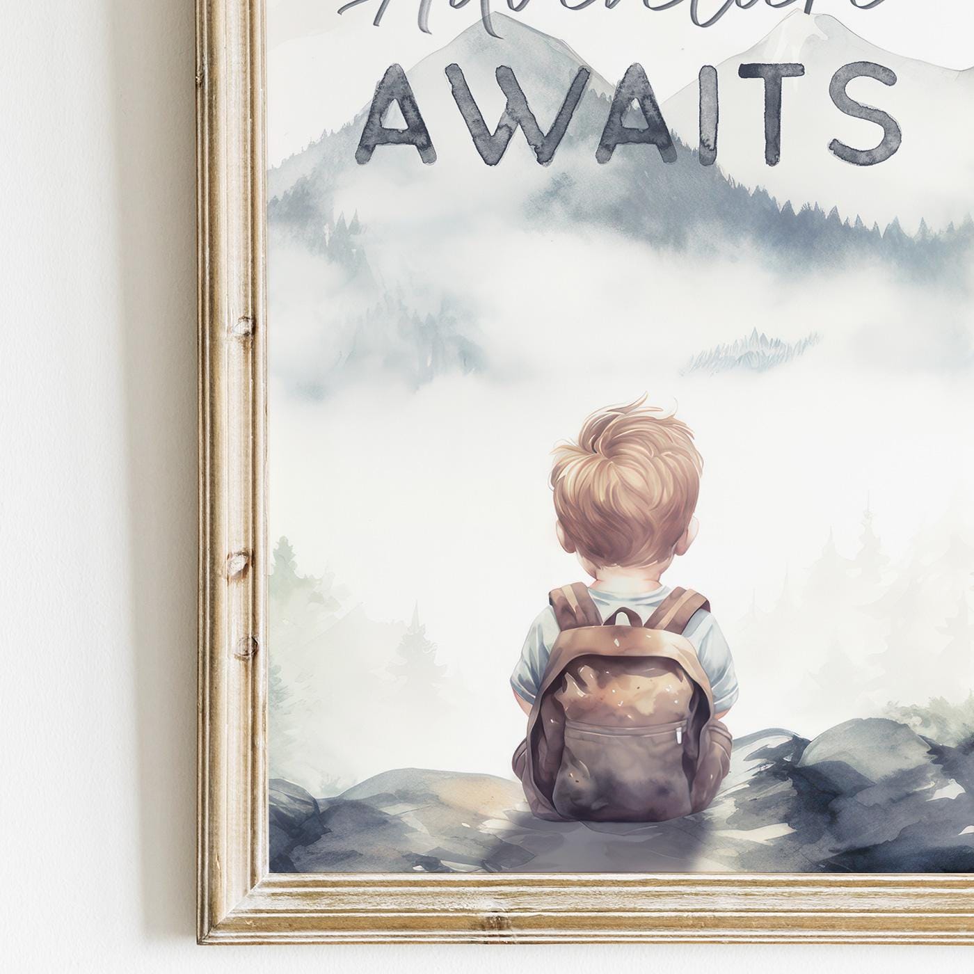 Adventure Nursery Prints, Woodland Animal Decor, Adventure Awaits - WildfieldPrints