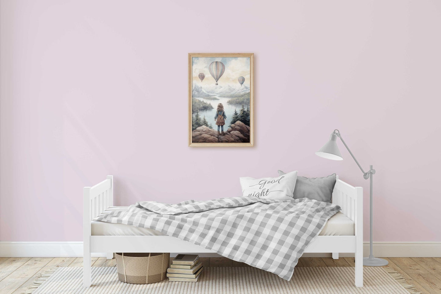 Adventure Nursery Wall Art, Vintage Girl's Room Decor, Hot Air Balloons - WildfieldPrints