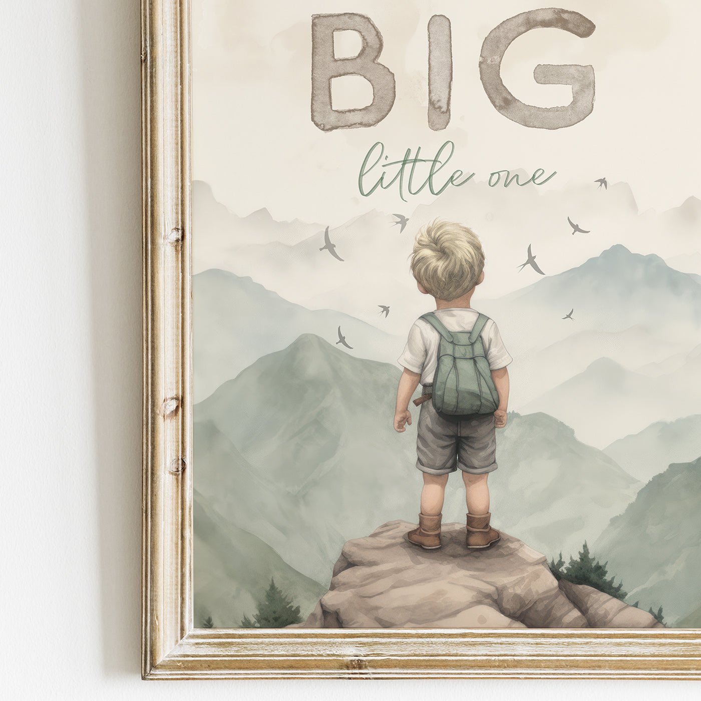Adventure Quote Print, Dream Big Little One, Explorer Nursery Decor - WildfieldPrints