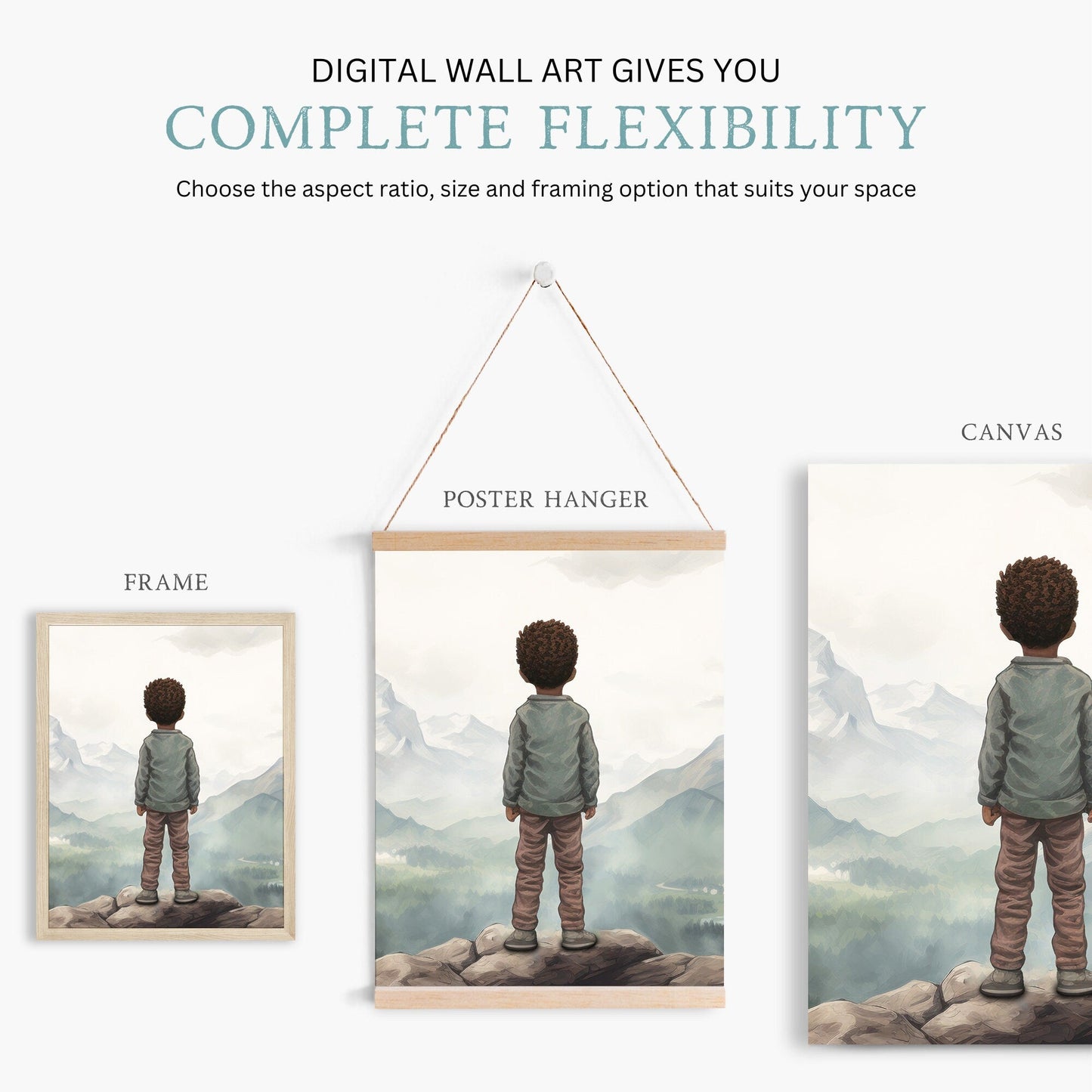Adventure Toddler Decor, Mountain Nursery Art, Outdoors Themed Room - WildfieldPrints