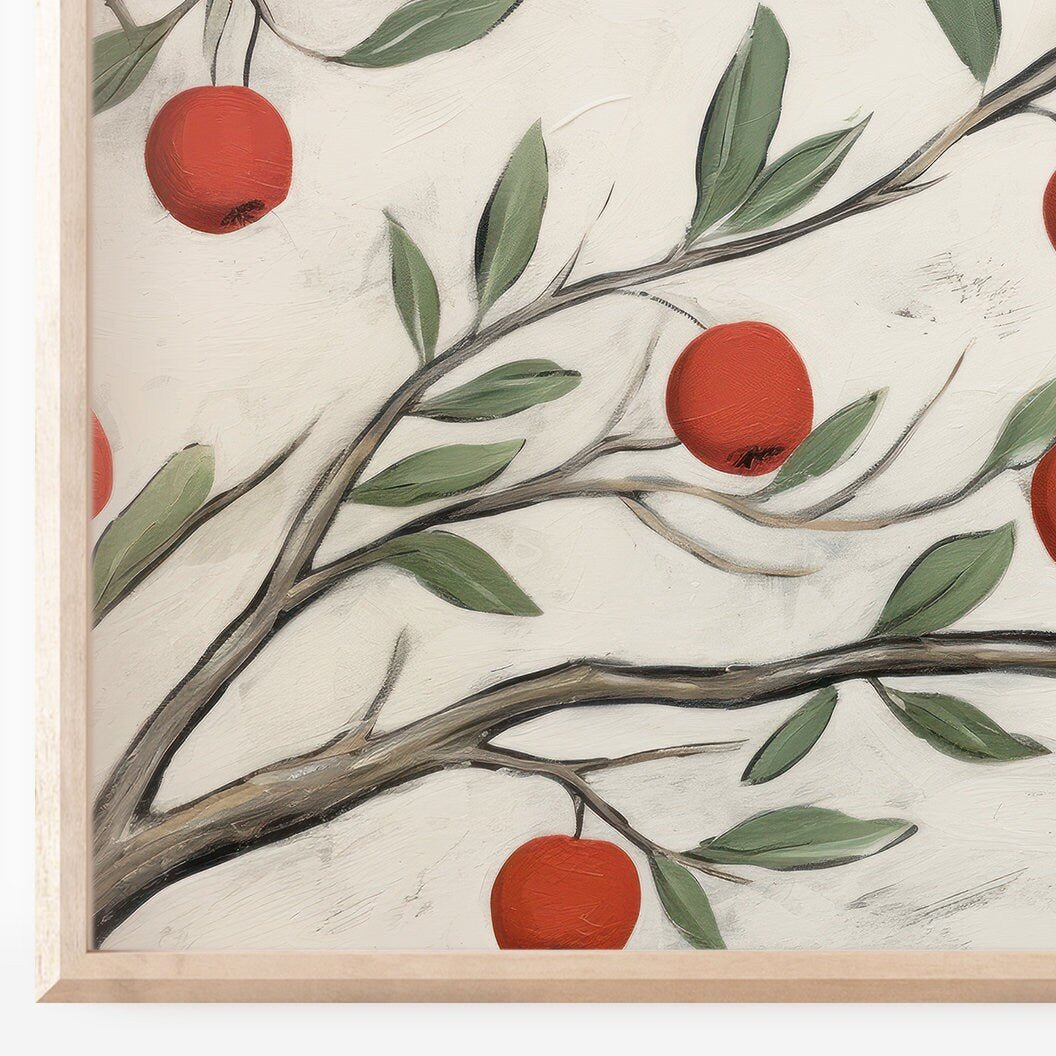 Apple Tree Art, Vintage Farmhouse Kitchen Decor, Rustic Wall Accent - WildfieldPrints