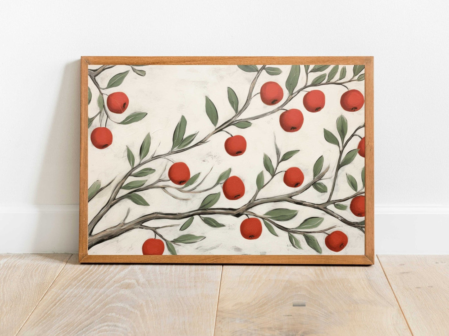 Apple Tree Art, Vintage Farmhouse Kitchen Decor, Rustic Wall Accent - WildfieldPrints