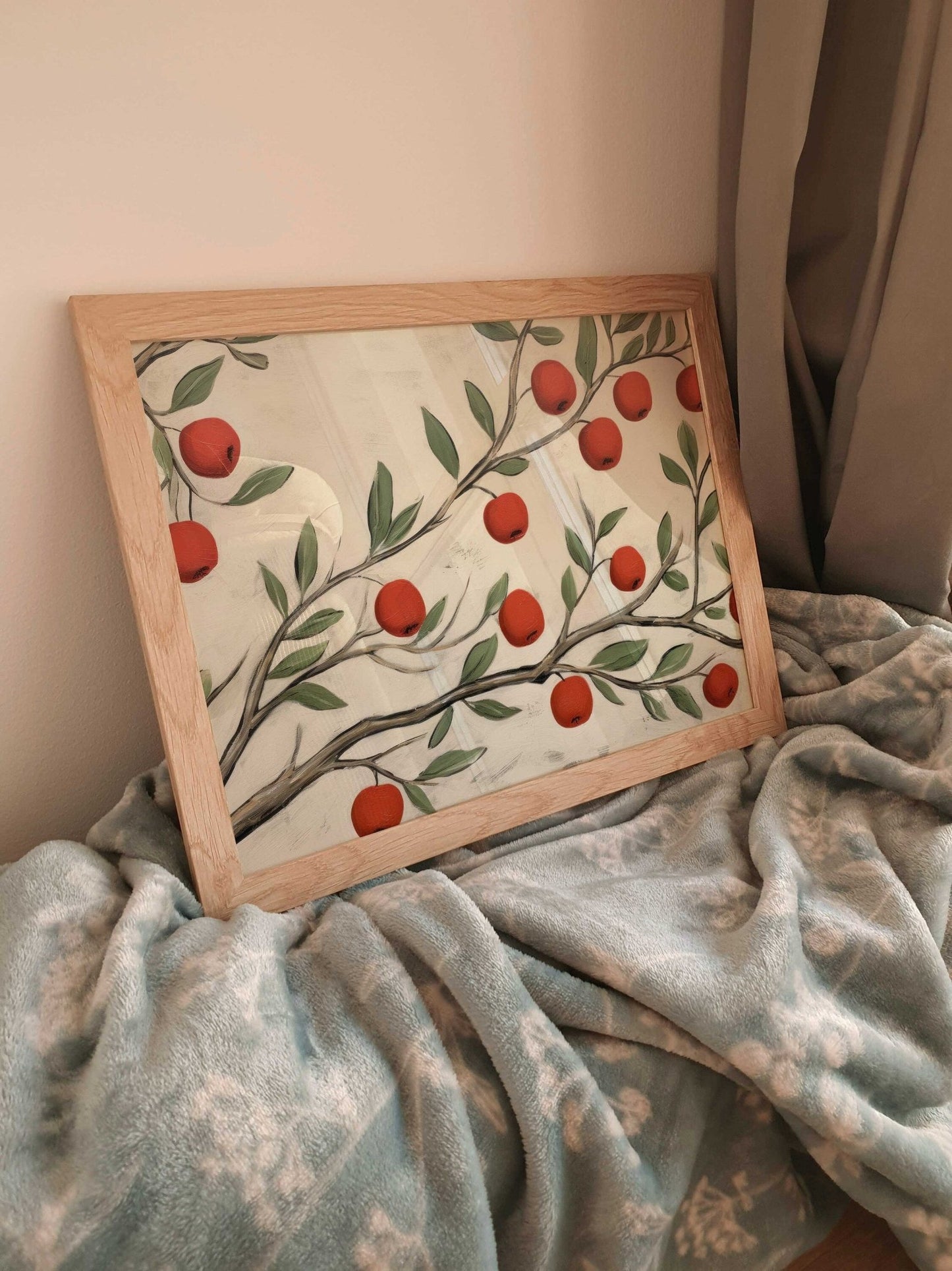 Apple Tree Art, Vintage Farmhouse Kitchen Decor, Rustic Wall Accent - WildfieldPrints