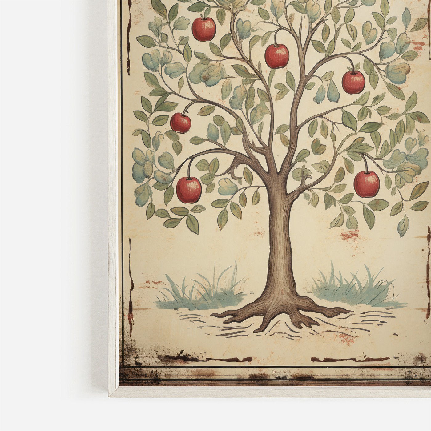 Apple Tree Print, Abstract Wall Art, Rustic Home Decor - WildfieldPrints