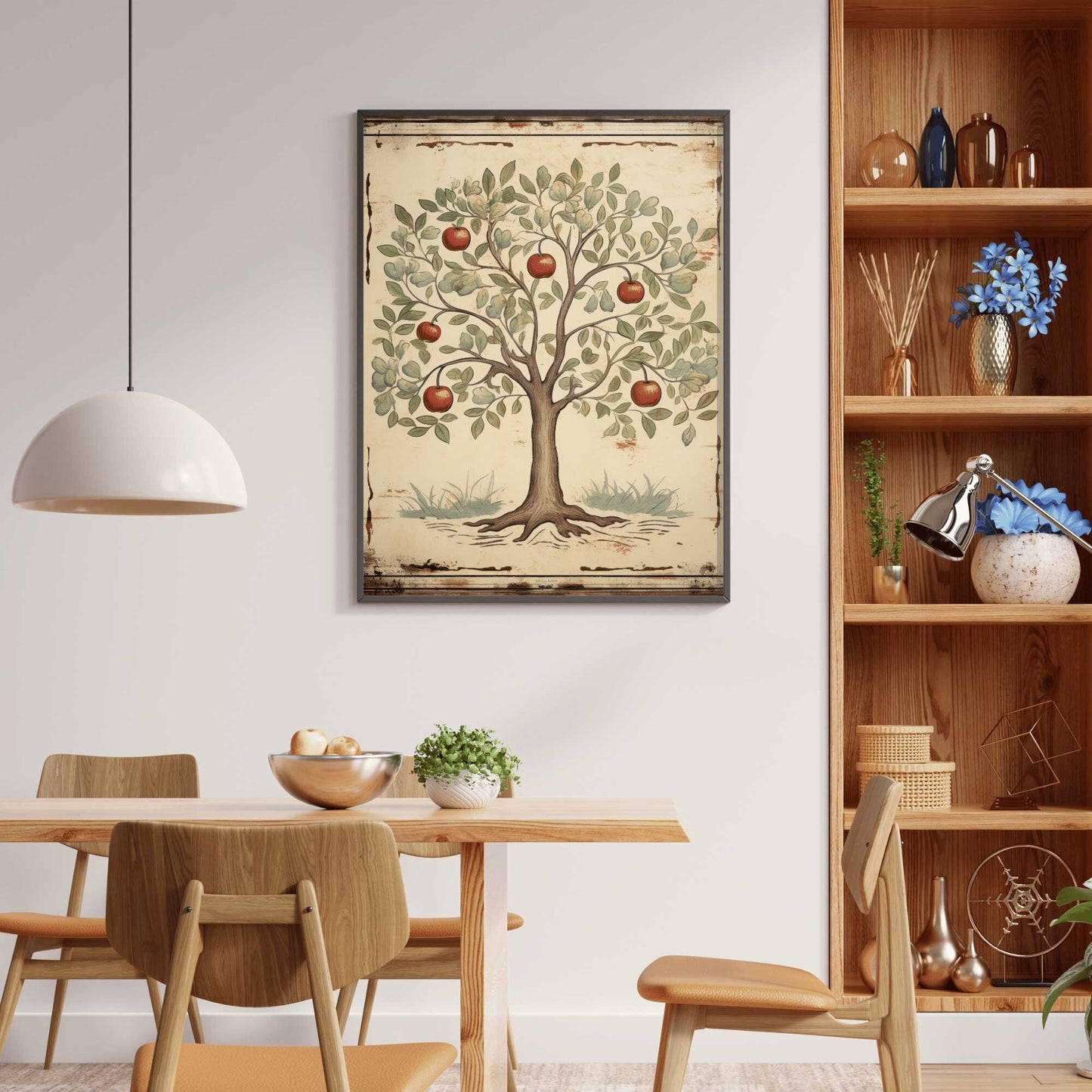 Apple Tree Print, Abstract Wall Art, Rustic Home Decor - WildfieldPrints