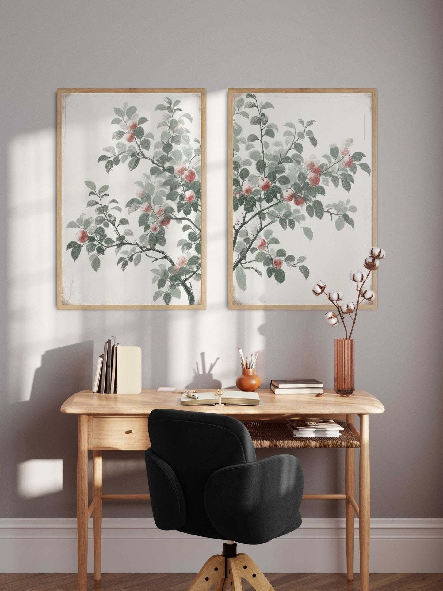 Apple Tree Print, Rustic Kitchen Wall Decor, Nature Artwork - WildfieldPrints