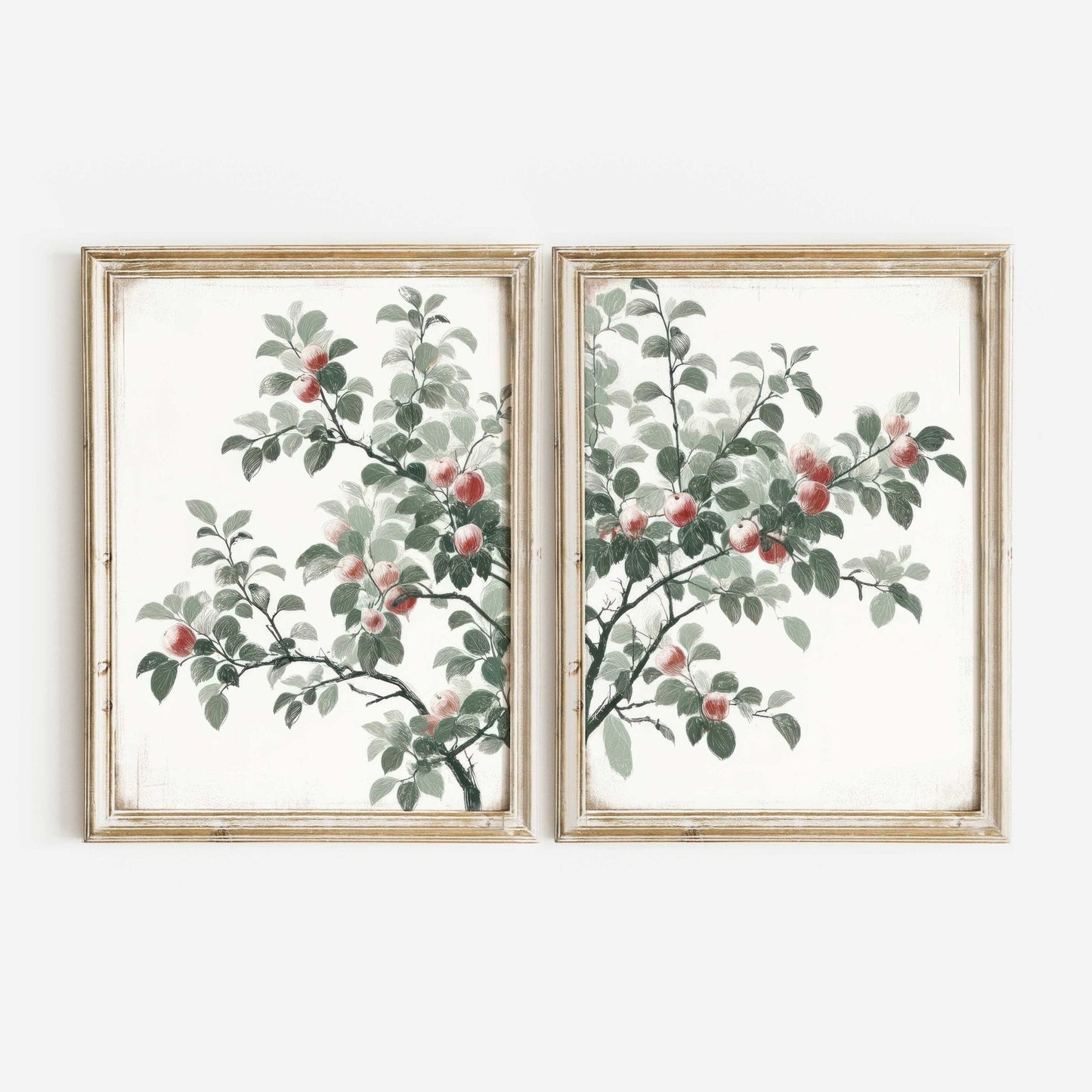 Apple Tree Print, Rustic Kitchen Wall Decor, Nature Artwork - WildfieldPrints