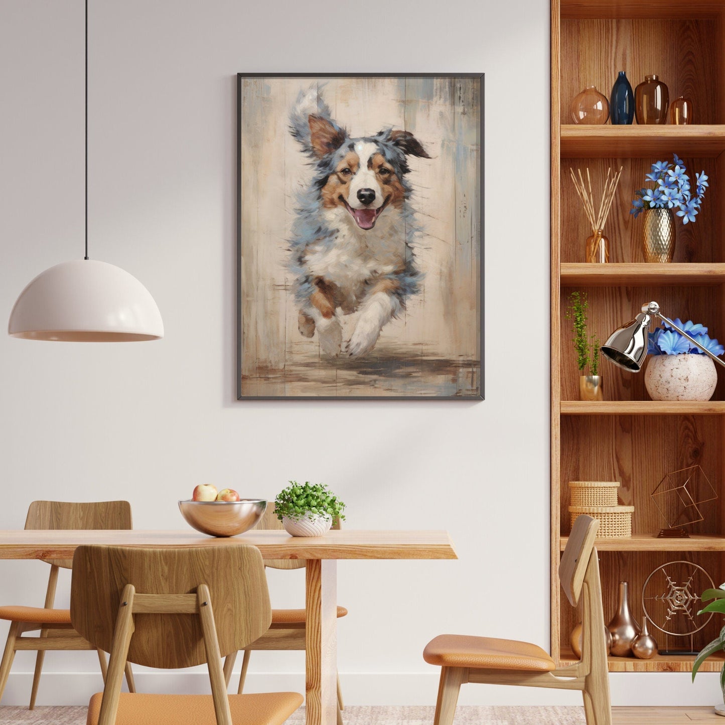 Australian Shepherd Wall Art, Farmhouse Dog Decor, Aussie Gift - WildfieldPrints