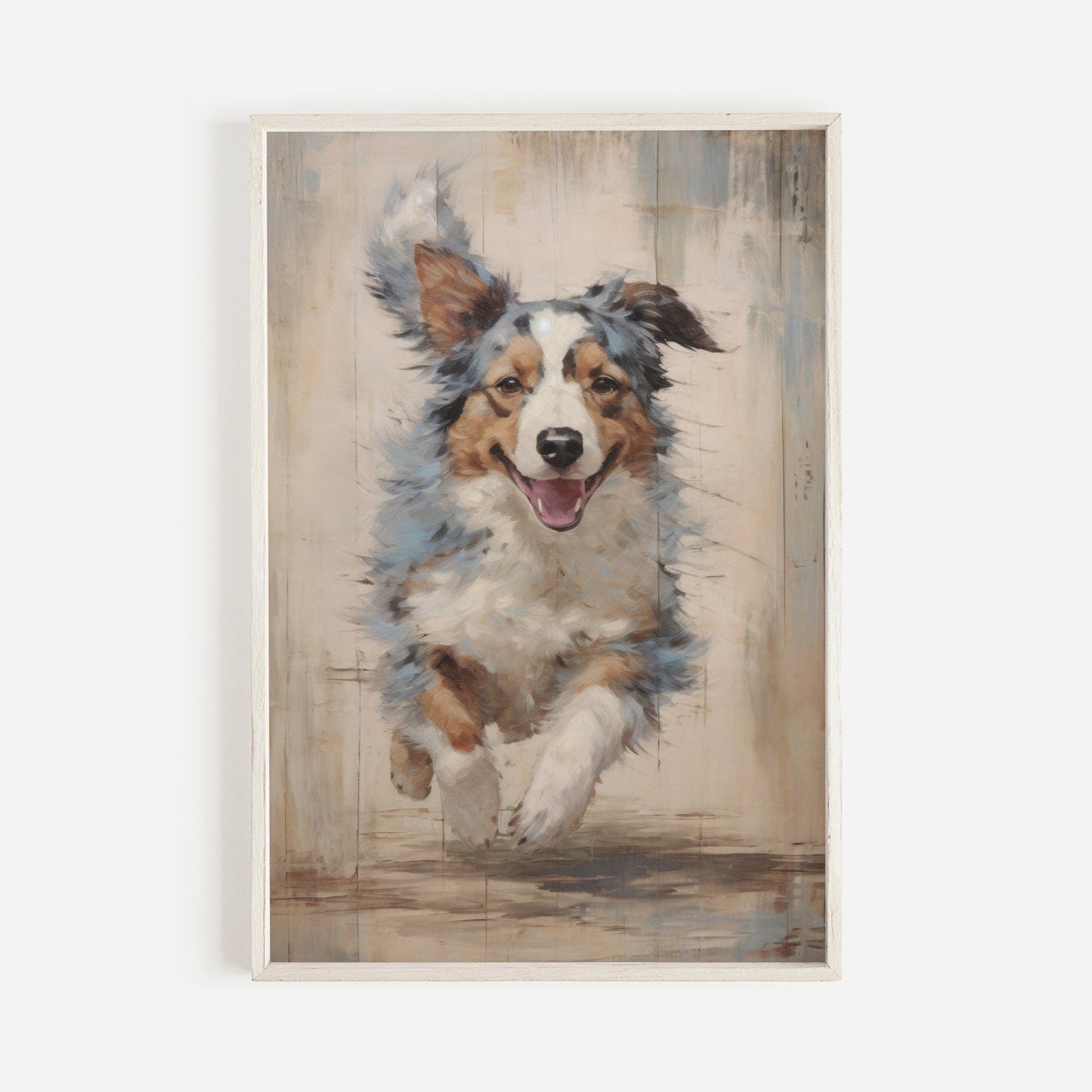 Australian Shepherd Wall Art, Farmhouse Dog Decor, Aussie Gift - WildfieldPrints