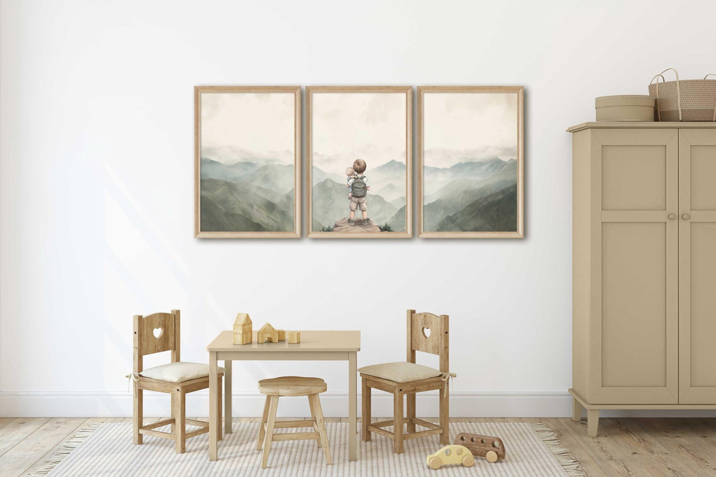 Baby Brother Adventure Art, Brother Decor, Newborn Gift, Mountain Print - WildfieldPrints