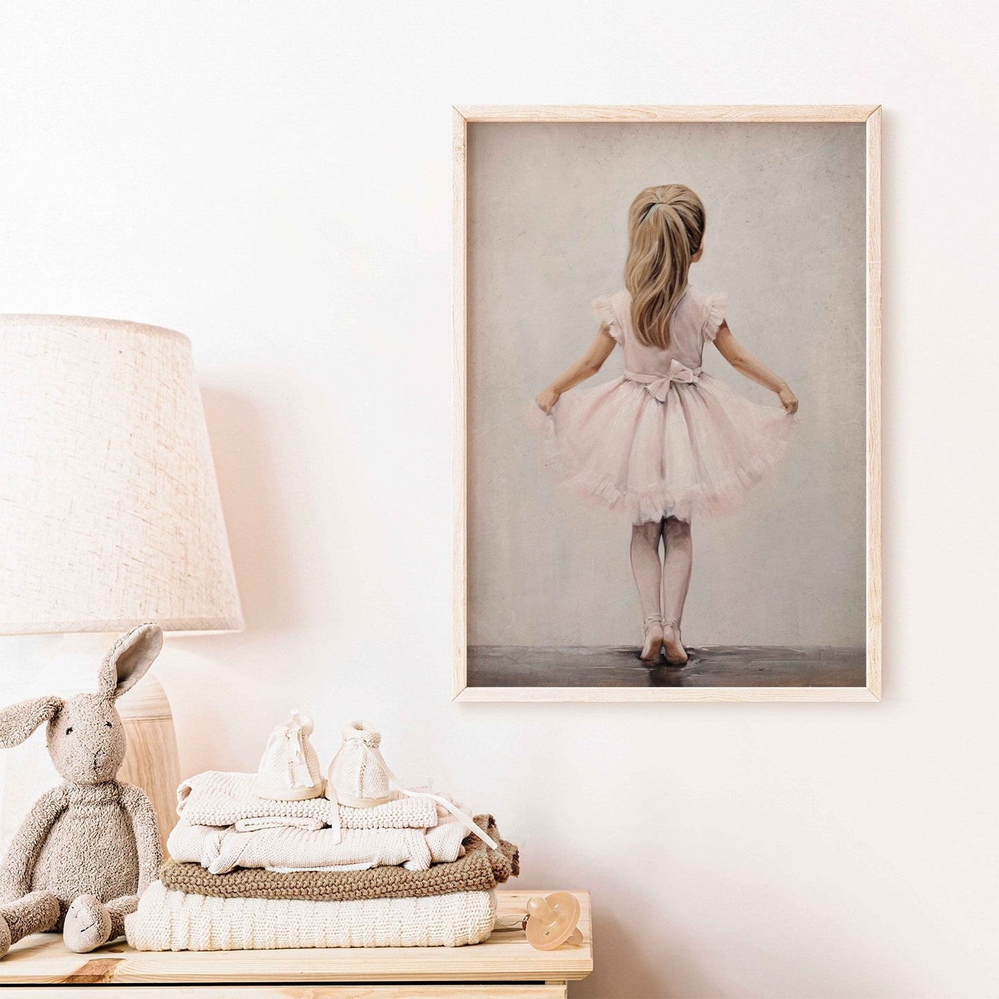 Ballerina Nursery Decor, Pink Room Art, Ballet Dancer Wall Print - WildfieldPrints