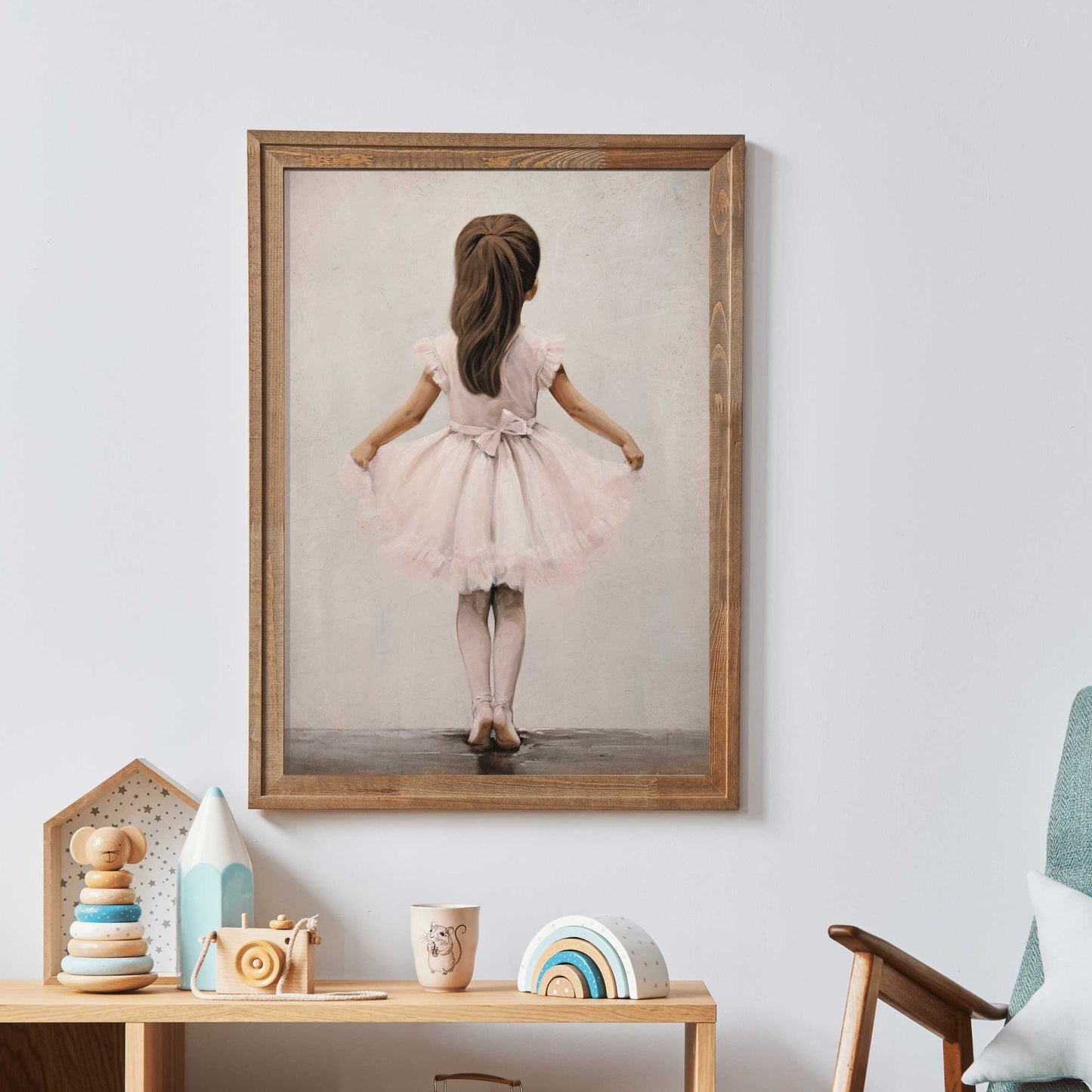 Ballerina Nursery Decor, Vintage Girls Wall Art, Ballet Dancer Print - WildfieldPrints