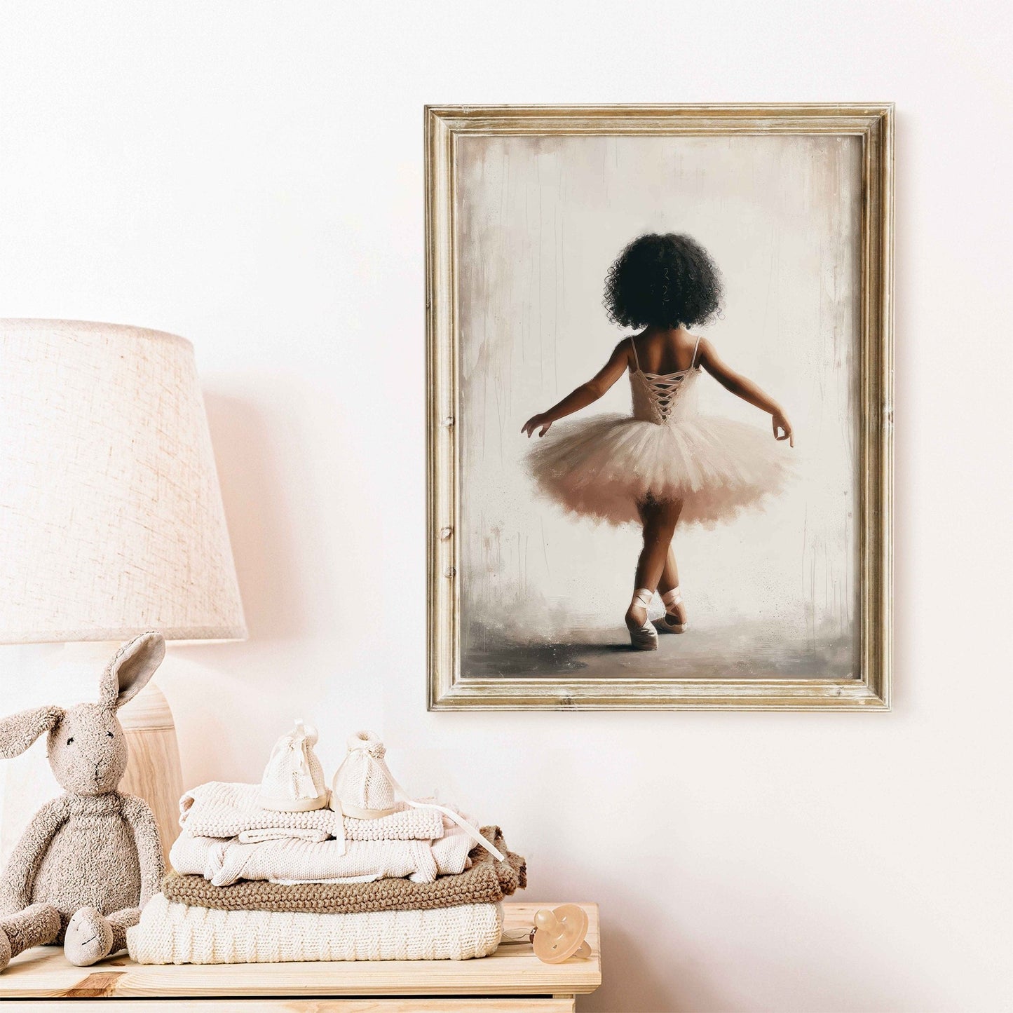 Ballet Nursery Art, Ballerina Decor for Girls, African - American Print - WildfieldPrints