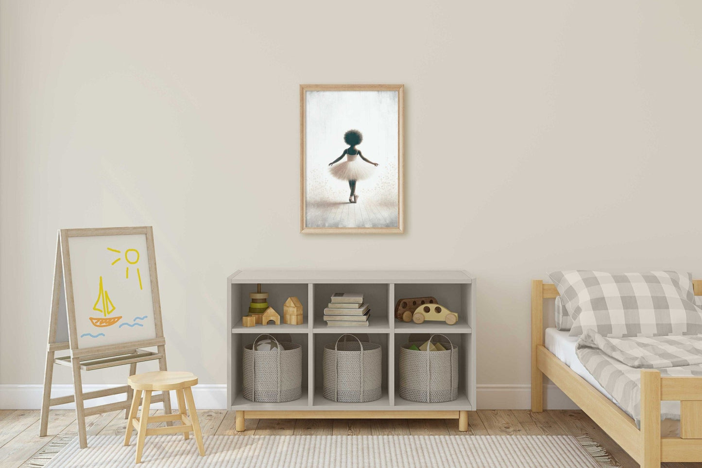 Ballet Nursery Art, Ballerina Decor for Girls, African - American Print - WildfieldPrints