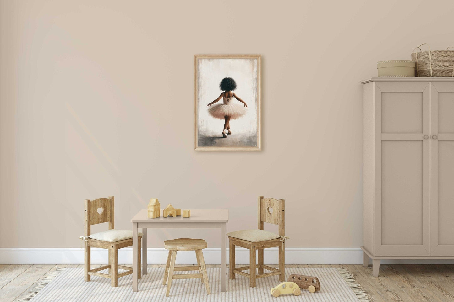 Ballet Nursery Art, Ballerina Decor for Girls, African - American Print - WildfieldPrints