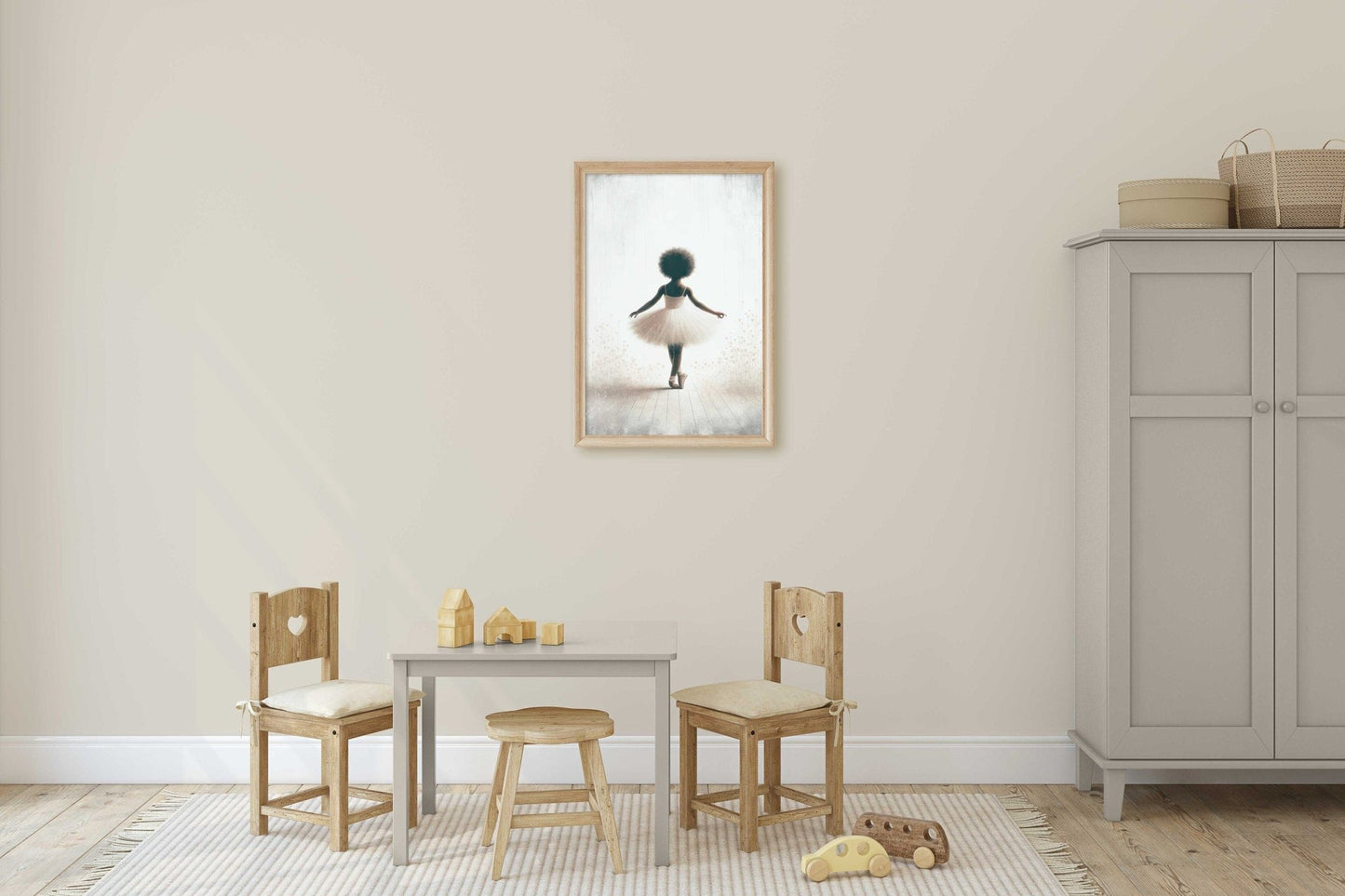 Ballet Nursery Art, Ballerina Decor for Girls, African - American Print - WildfieldPrints