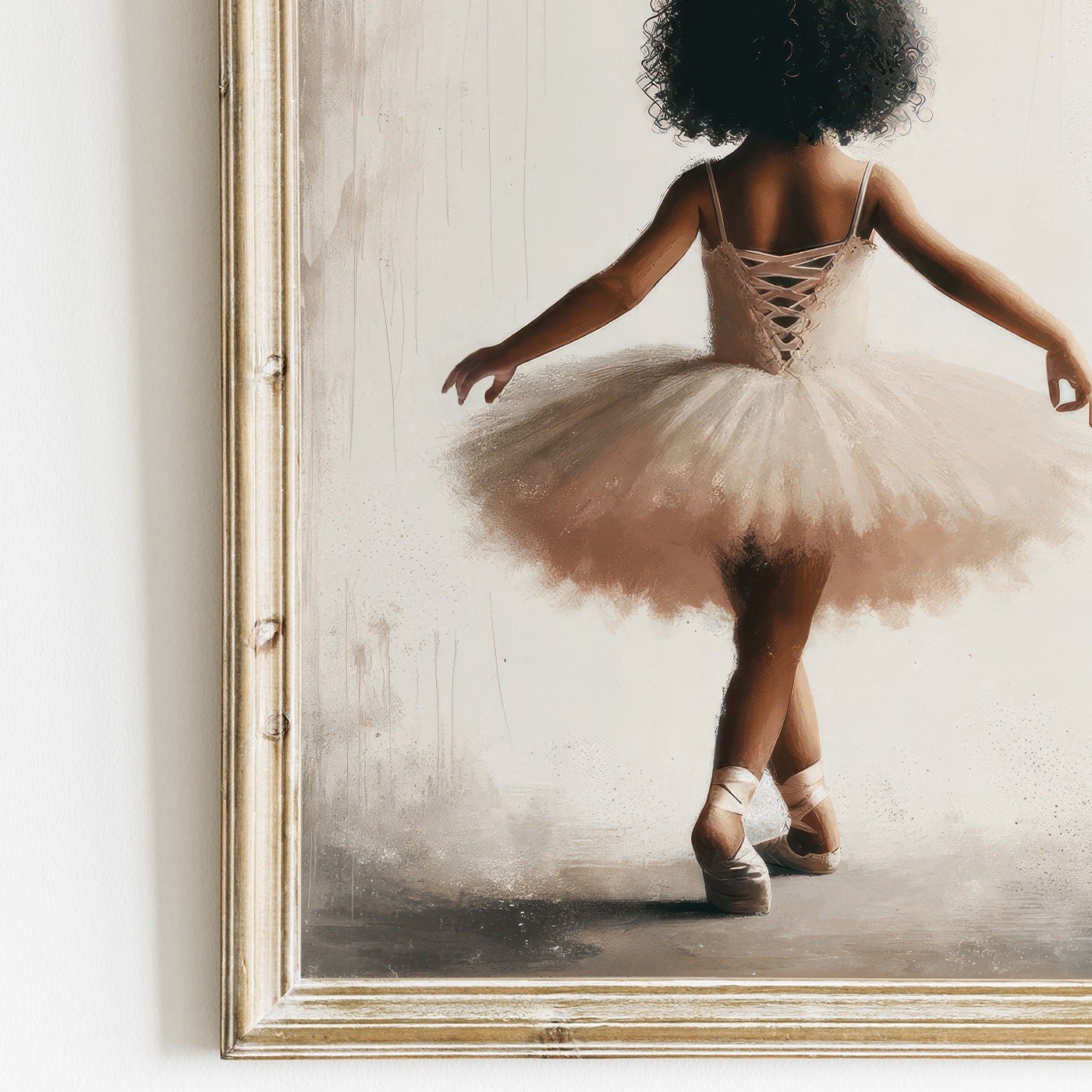 Ballet Nursery Art, Ballerina Decor for Girls, African - American Print - WildfieldPrints