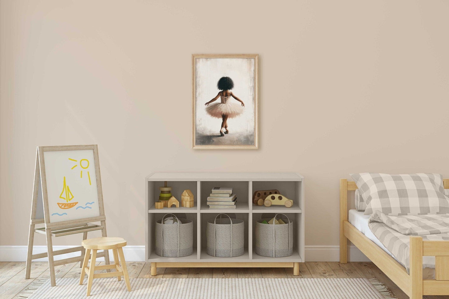 Ballet Nursery Art, Ballerina Decor for Girls, African - American Print - WildfieldPrints