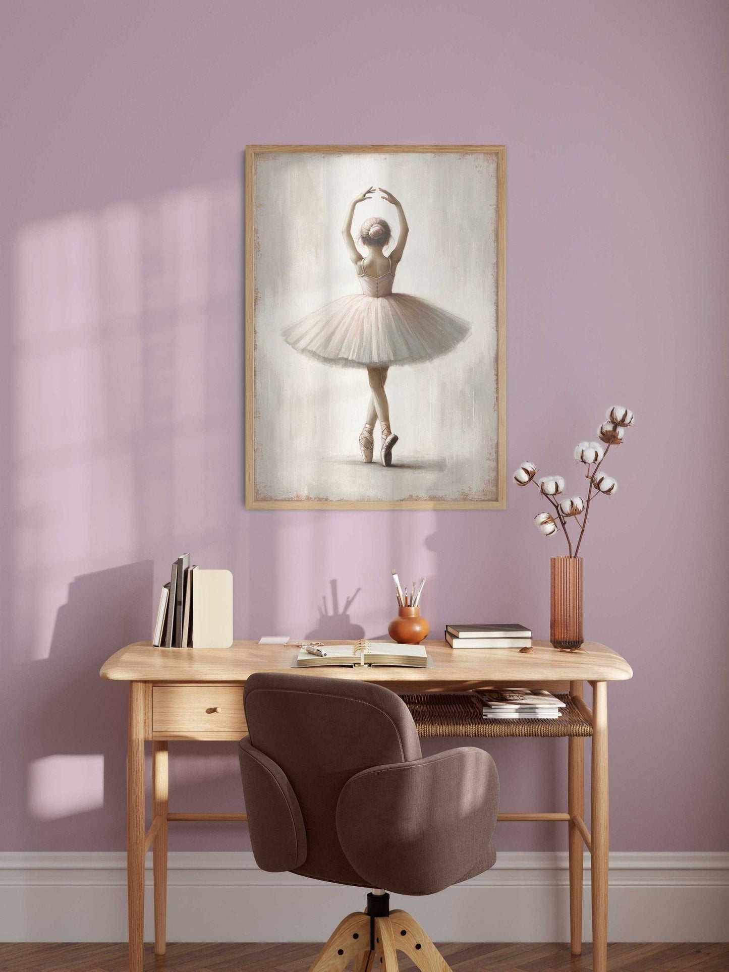 Ballet Nursery Art, Ballerina Decor for Girls, Whimsical Wall Design - WildfieldPrints